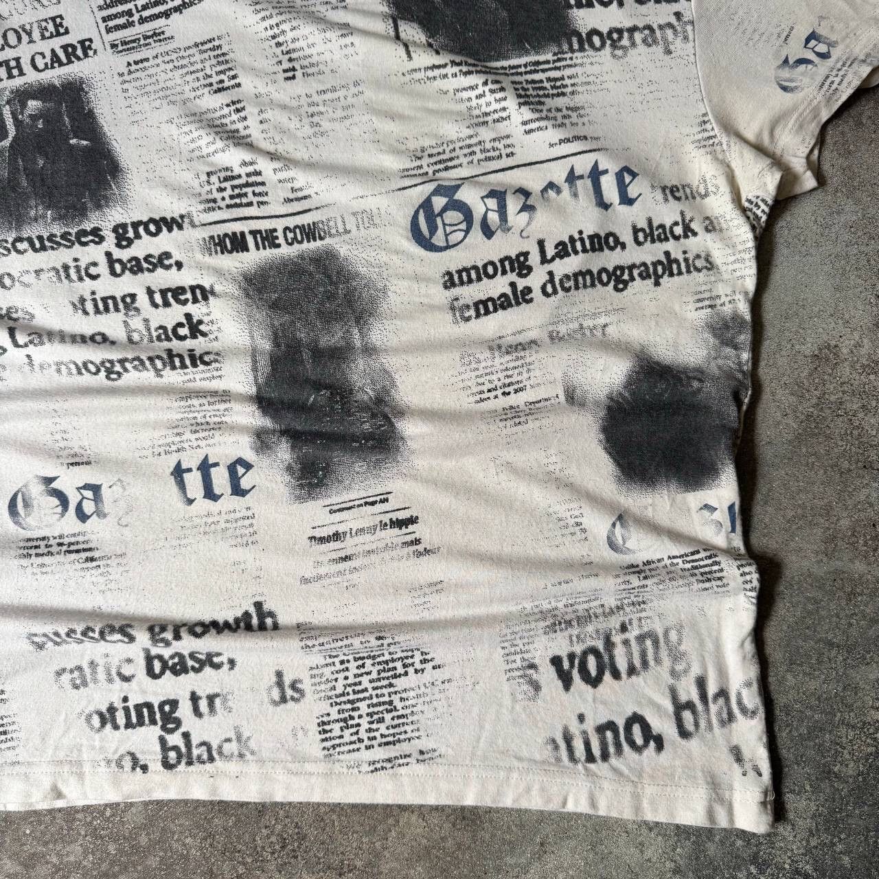 If Six Was Nine × Japanese Brand × Vintage Vintage Gazette Print Retro T-Shirt Size US XL / EU 56 / 4 - 6 Thumbnail