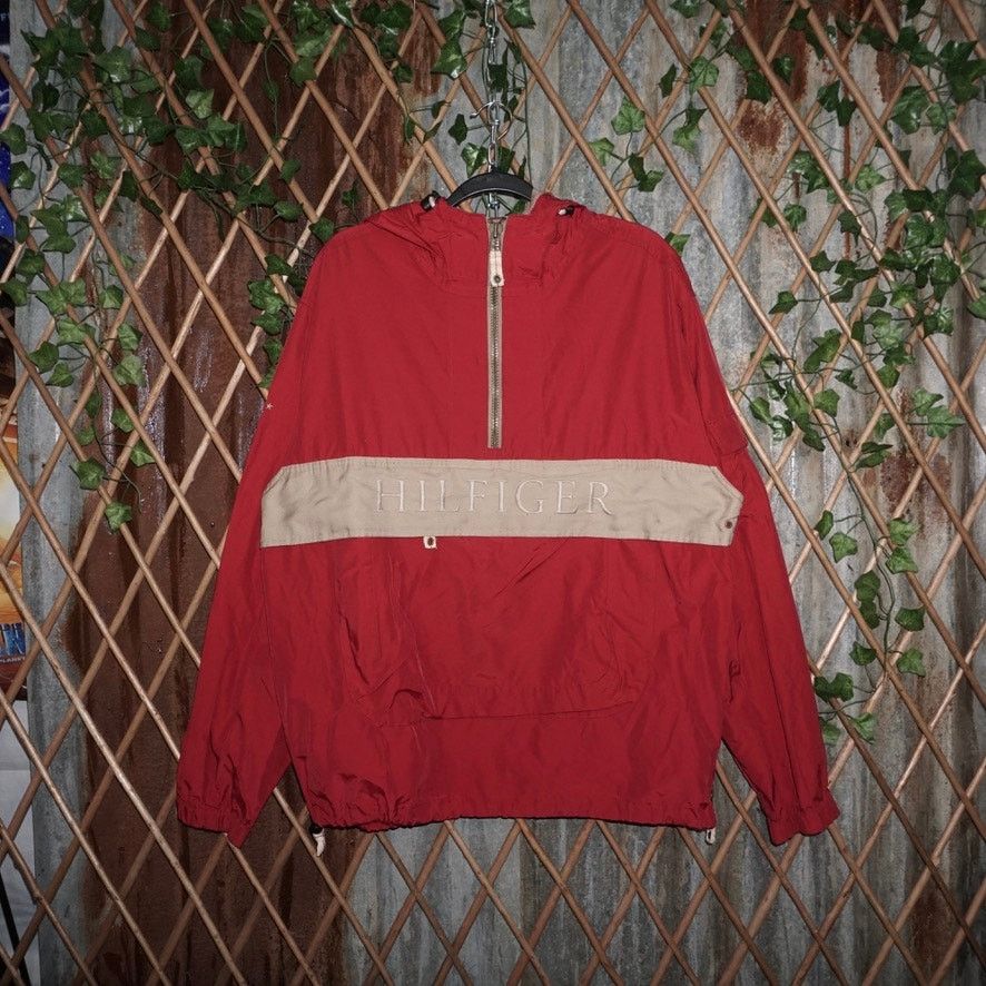 Tommy Hilfiger Lrg-Vintage Y2K Tommy Hilfiger embroider 1/2 zip windbreaker Size US L / EU 52-54 / 3 - 1 Thumbnail