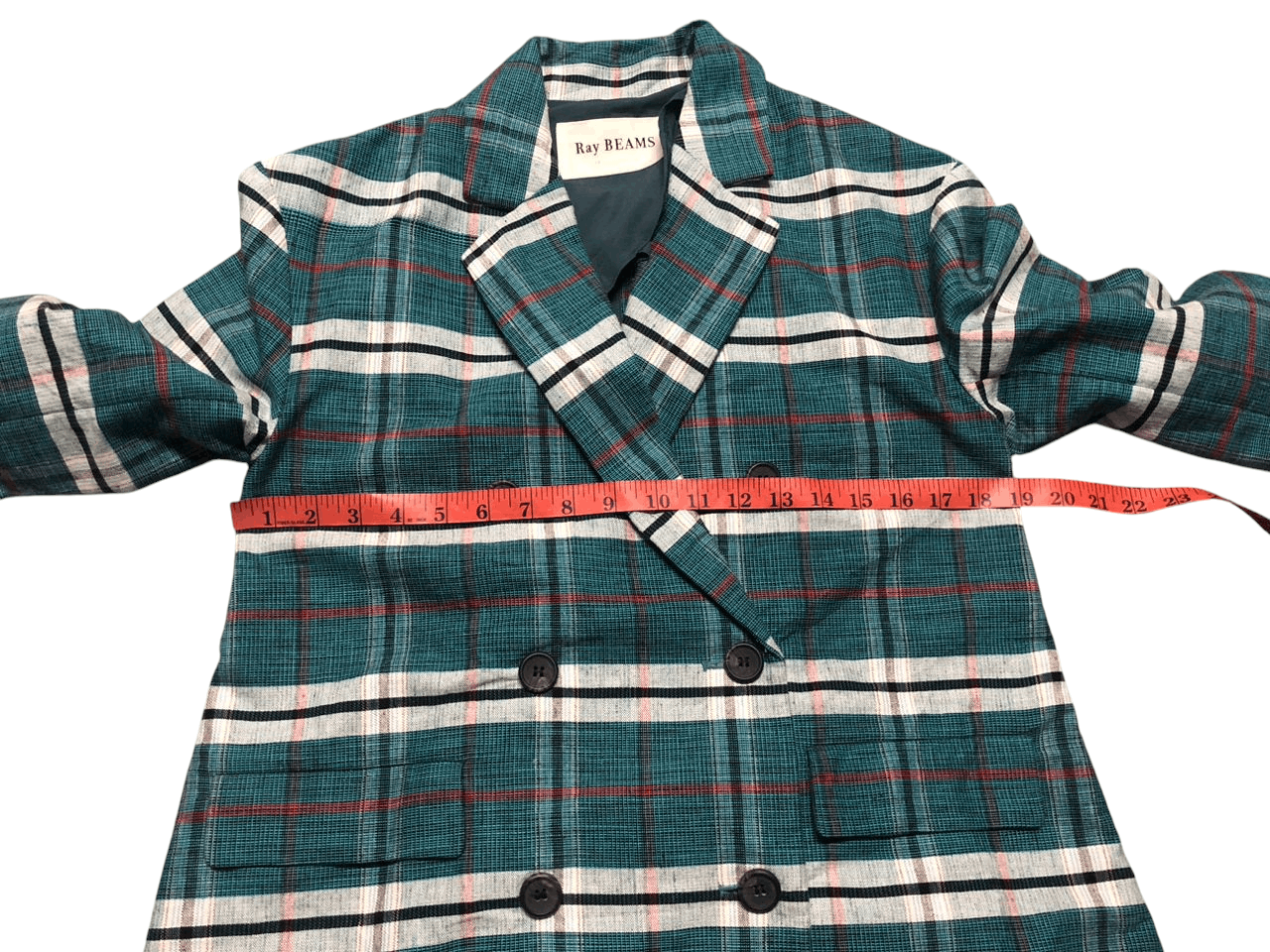 Beams Plus × Japanese Brand Ray Beams Plaid Multicolor Double Breasted Blazer Jacket Size M / US 6-8 / IT 42-44 - 13 Thumbnail