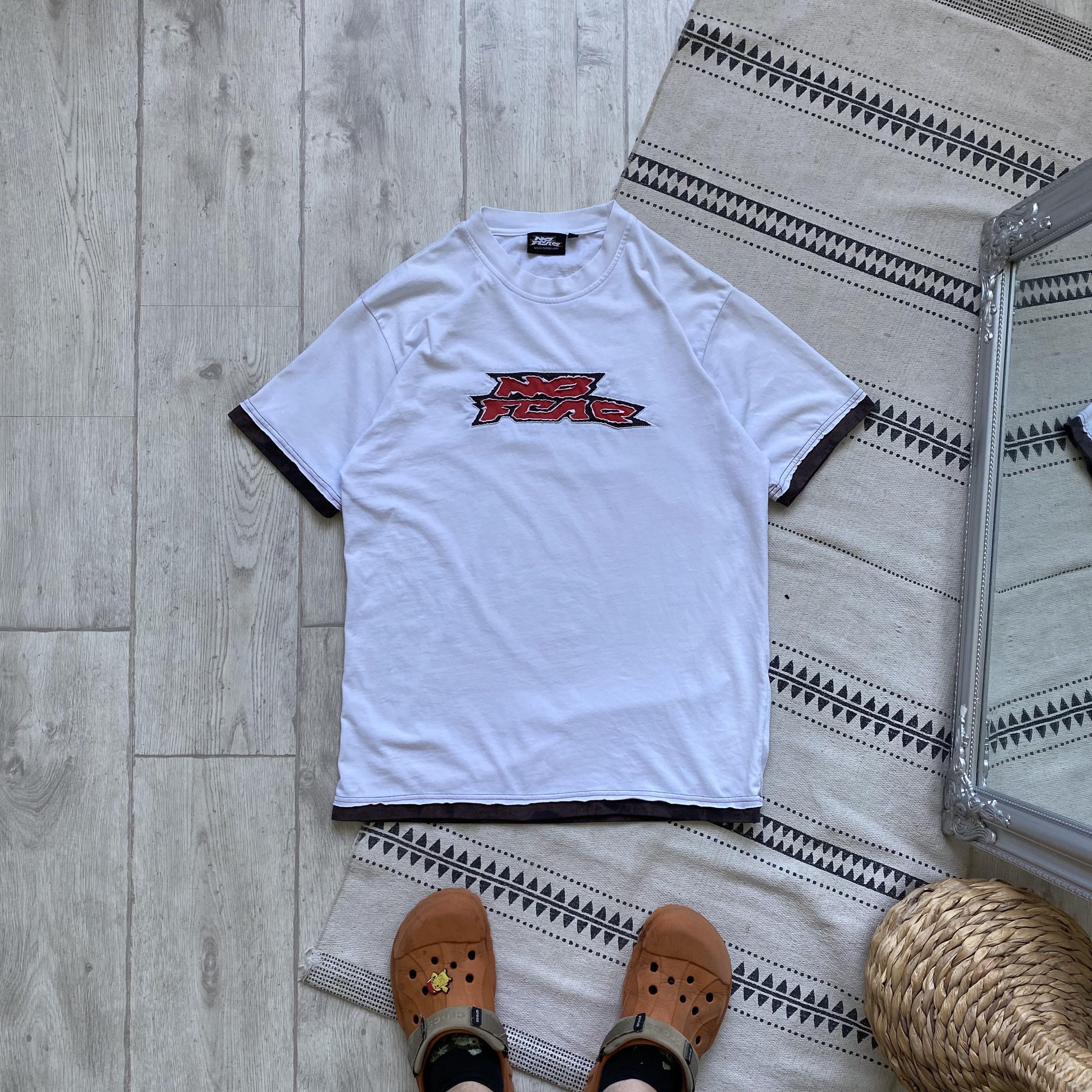 No Fear Vintage 90s NO Fear Tee center logo Y2K tapout Surf Skater Size US M / EU 48-50 / 2 - 1 Thumbnail