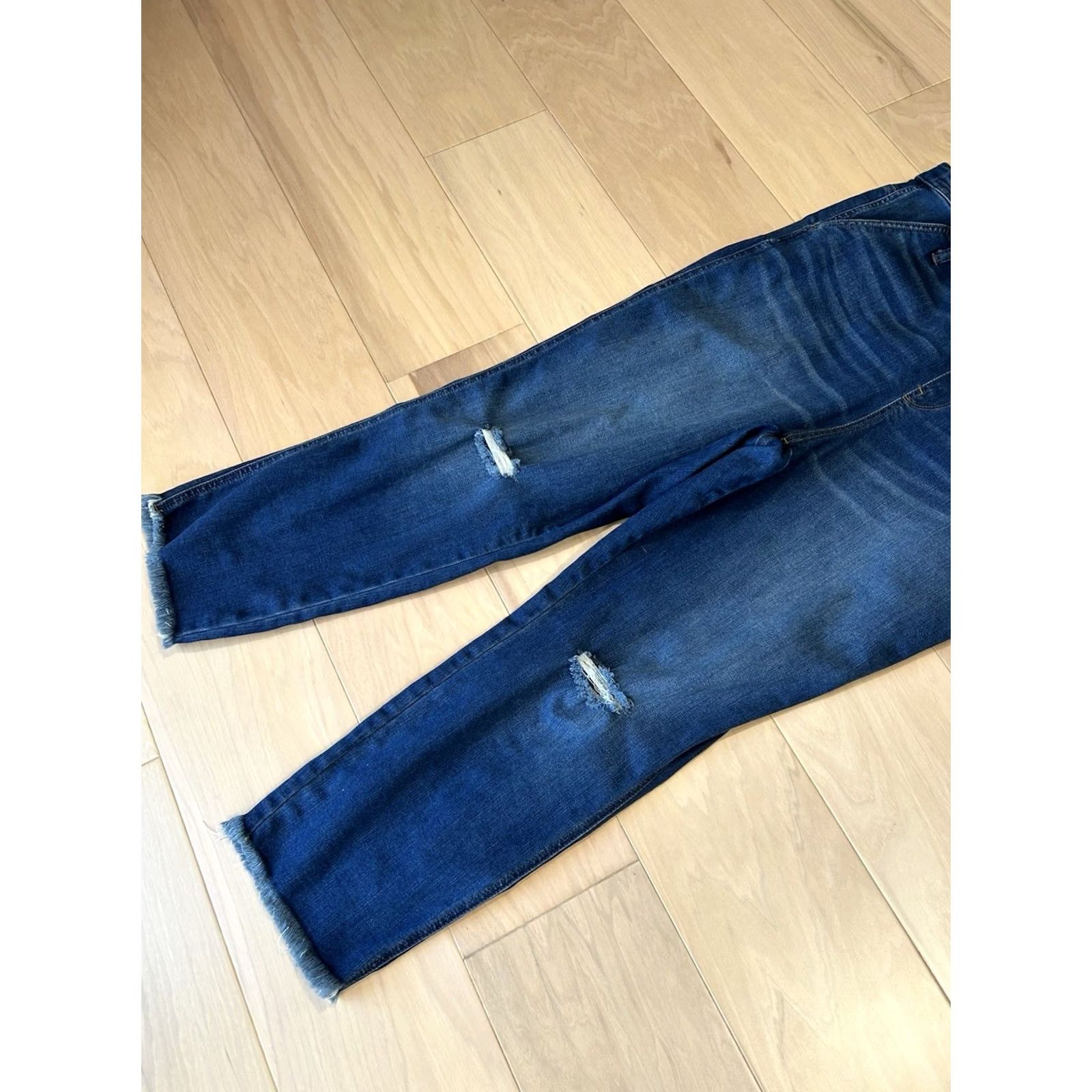 Madewell Madewell Denim Overalls Blue Jean Crop 2X Women's Casual Tapered Leg Sleeveless Size 40" / US 18 - 3 Thumbnail