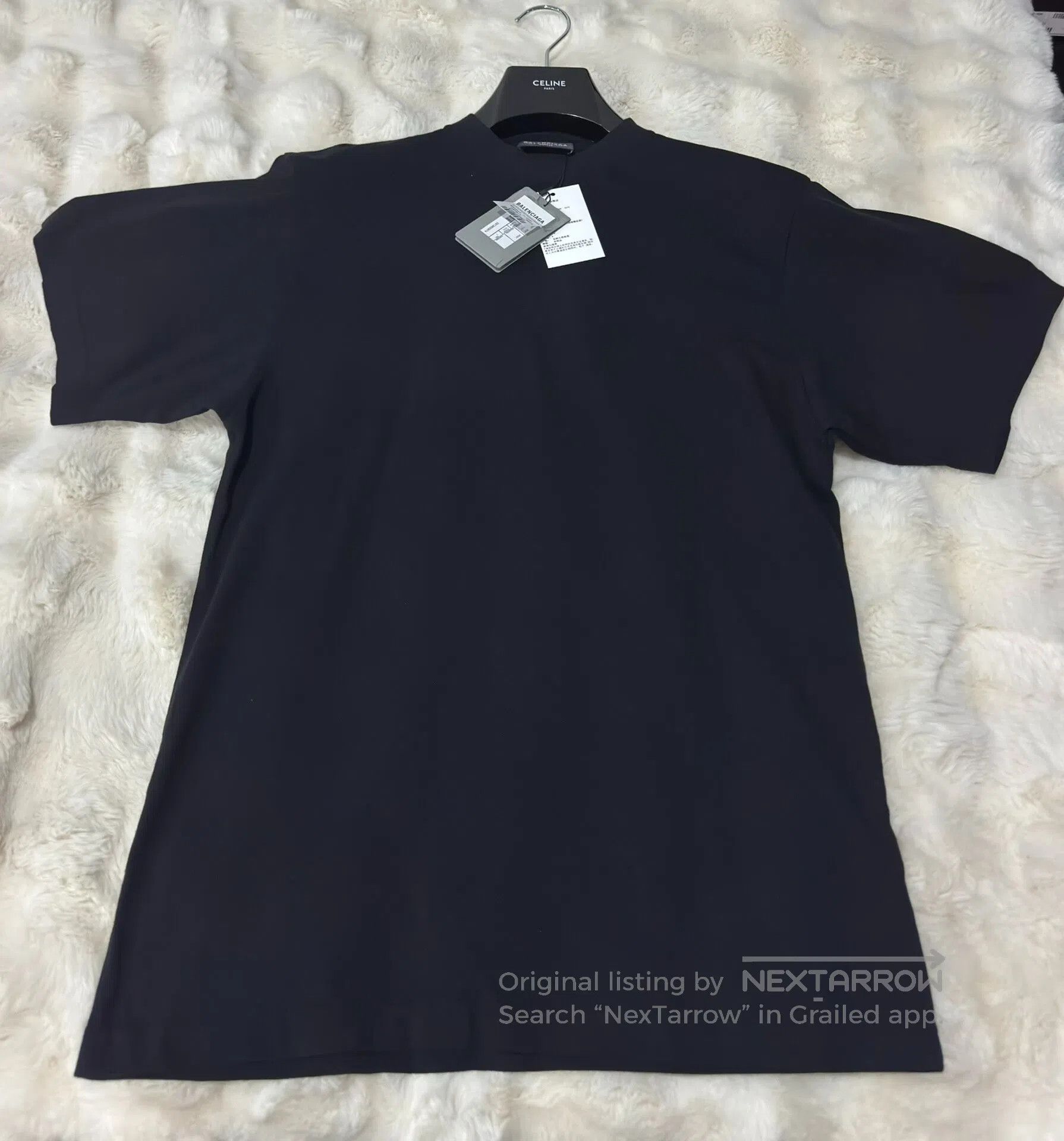 Balenciaga Balenciaga Back Embroidered Logo Black Short-sleeve T-shir Size US S / EU 44-46 / 1 - 2 Thumbnail