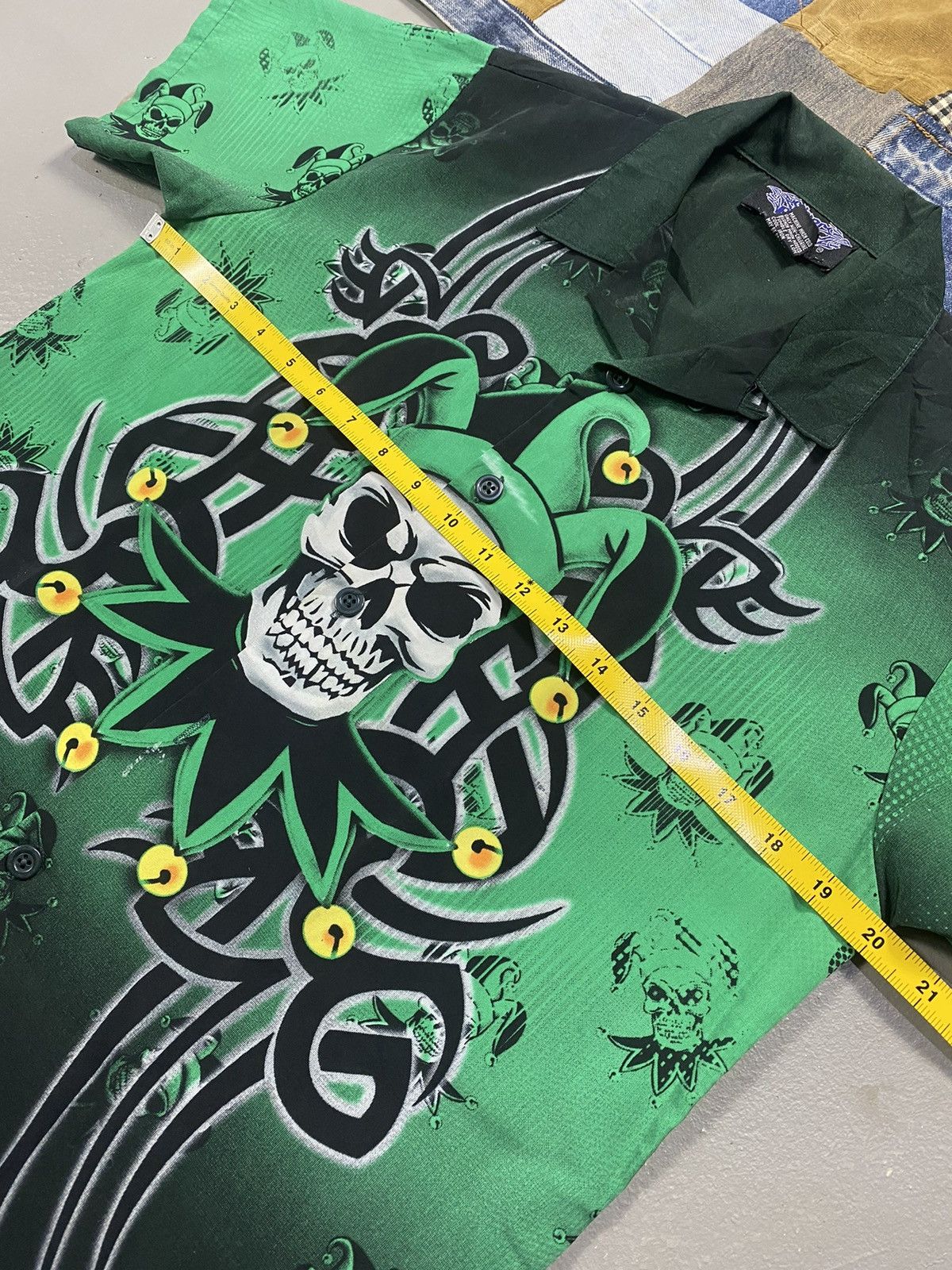 Vintage Silver Point Fullprint Skull Joker Art Shirt Size S / US 4 / IT 40 - 8 Thumbnail
