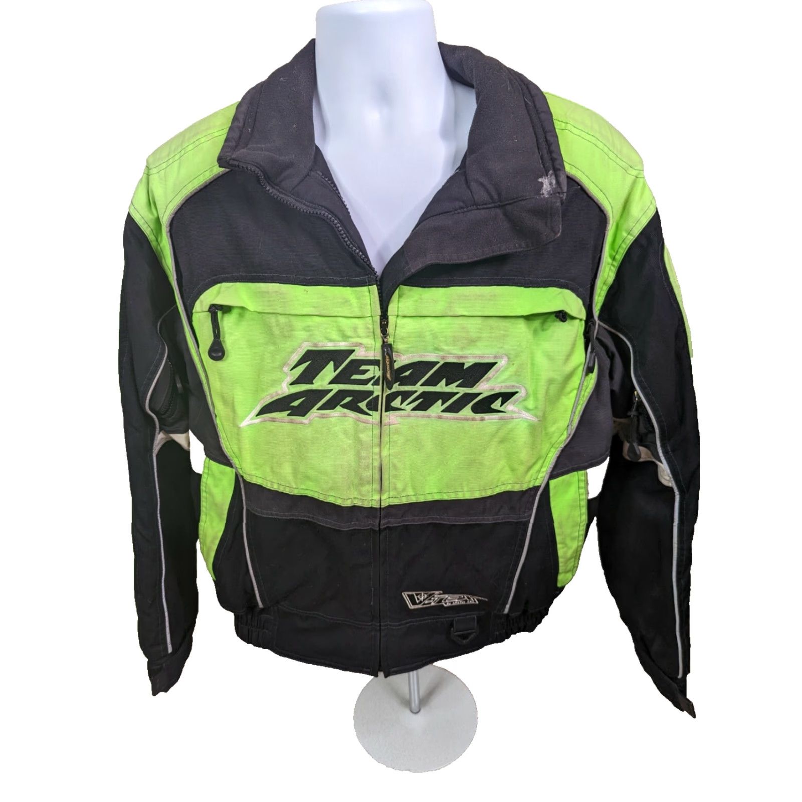 Vintage VINTAGE Arctic Cat Jacket Unisex Adults Racing Team Cat Snowmobile Distressed Size M Green Black Size US M / EU 48-50 / 2 - 2 Thumbnail