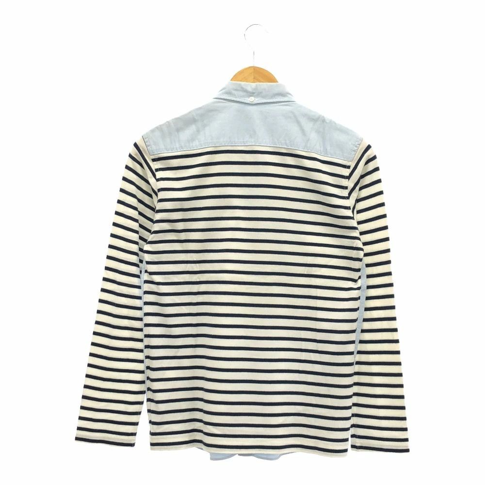 Comme des Garcons Shirt cotton long sleeves docking layered striped Blue Size US XS / EU 42 / 0 - 2 Thumbnail