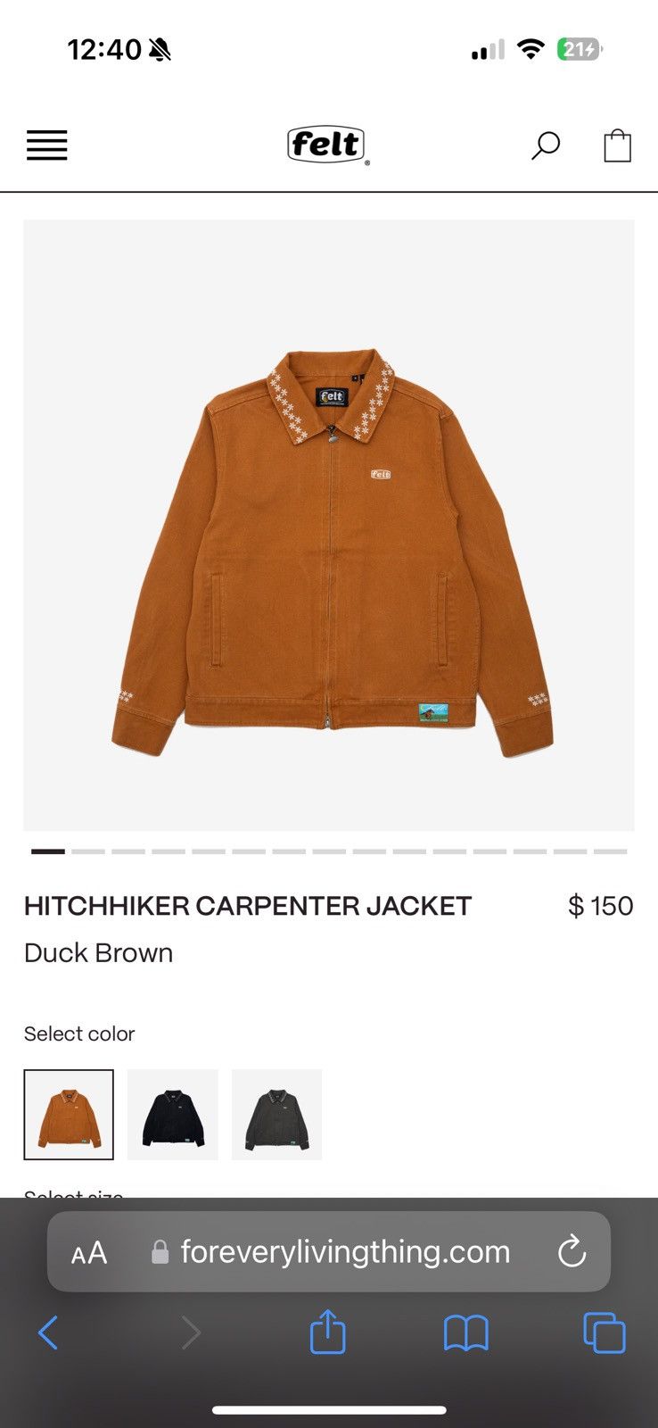FELT Felt brown carpenter jacket Size US XL / EU 56 / 4 - 4 Thumbnail