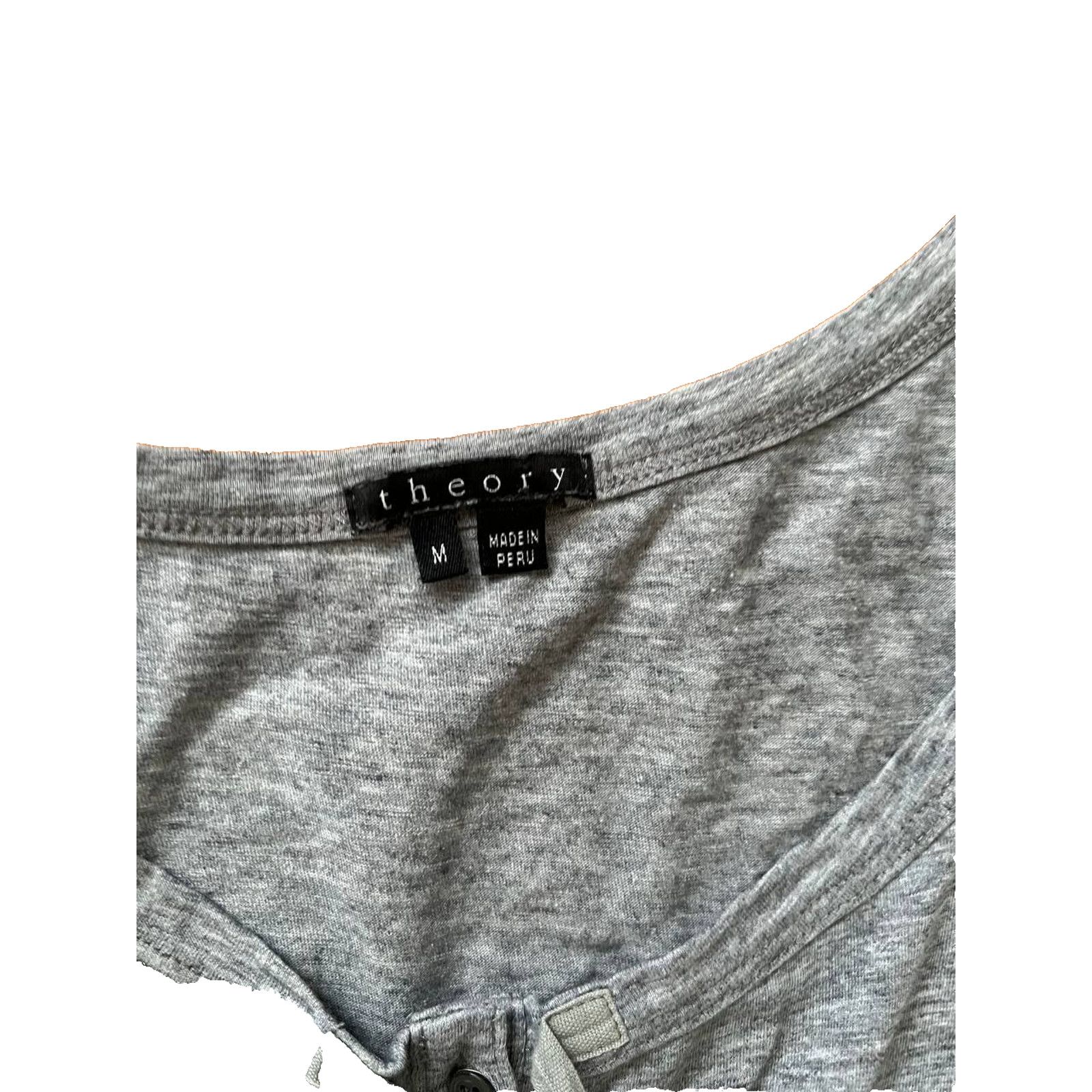 Theory Theory Gray Cozy women button top raffle tunic M A002039 Size 30" / US 8 / IT 44 - 4 Thumbnail