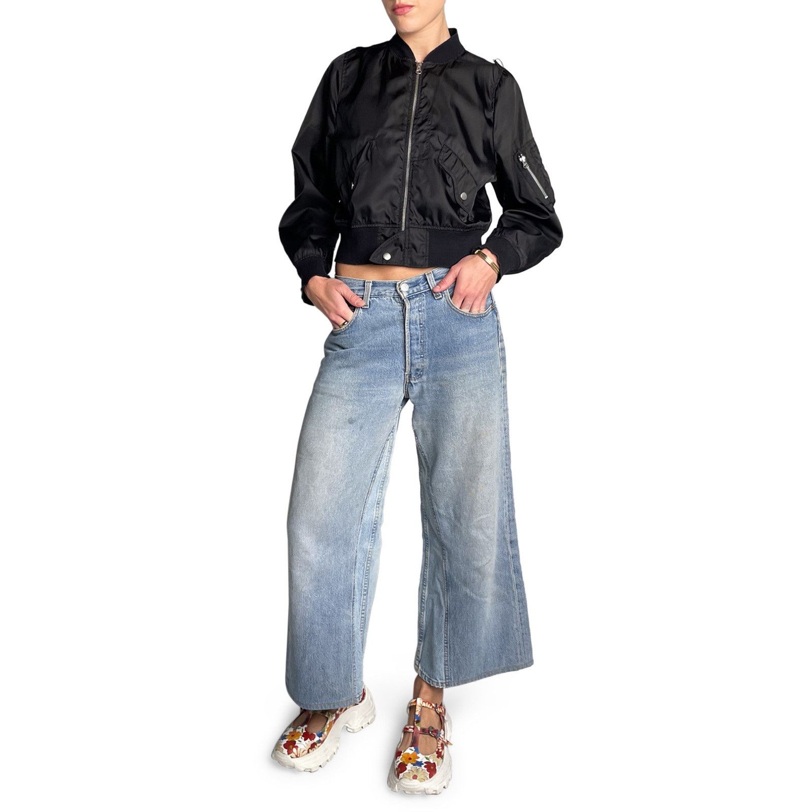 Levi's Levi Re-Worked Flared Denim Jean Size 30" / US 8 / IT 44 - 5 Thumbnail