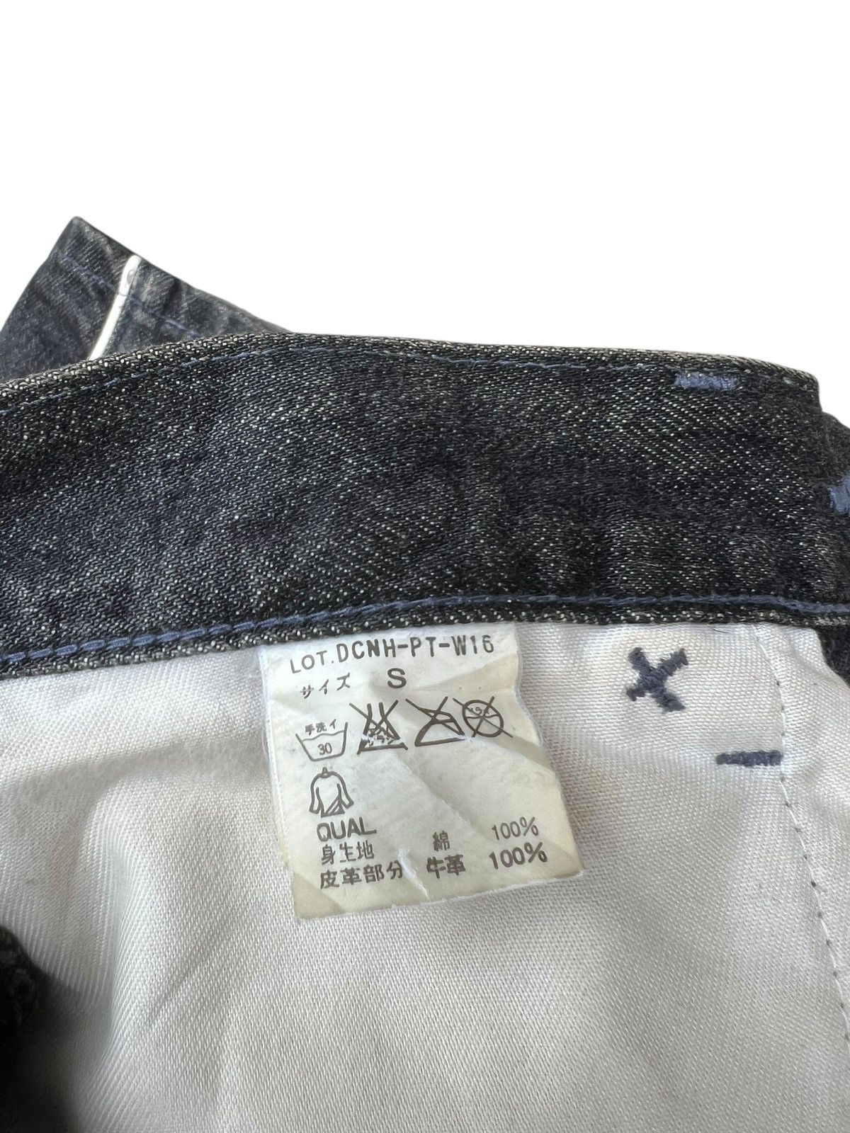 Neighborhood Vintage Neighborhood Japan Fade Denim Hybrid Leather Jeans Size US 30 / EU 46 - 22 Thumbnail