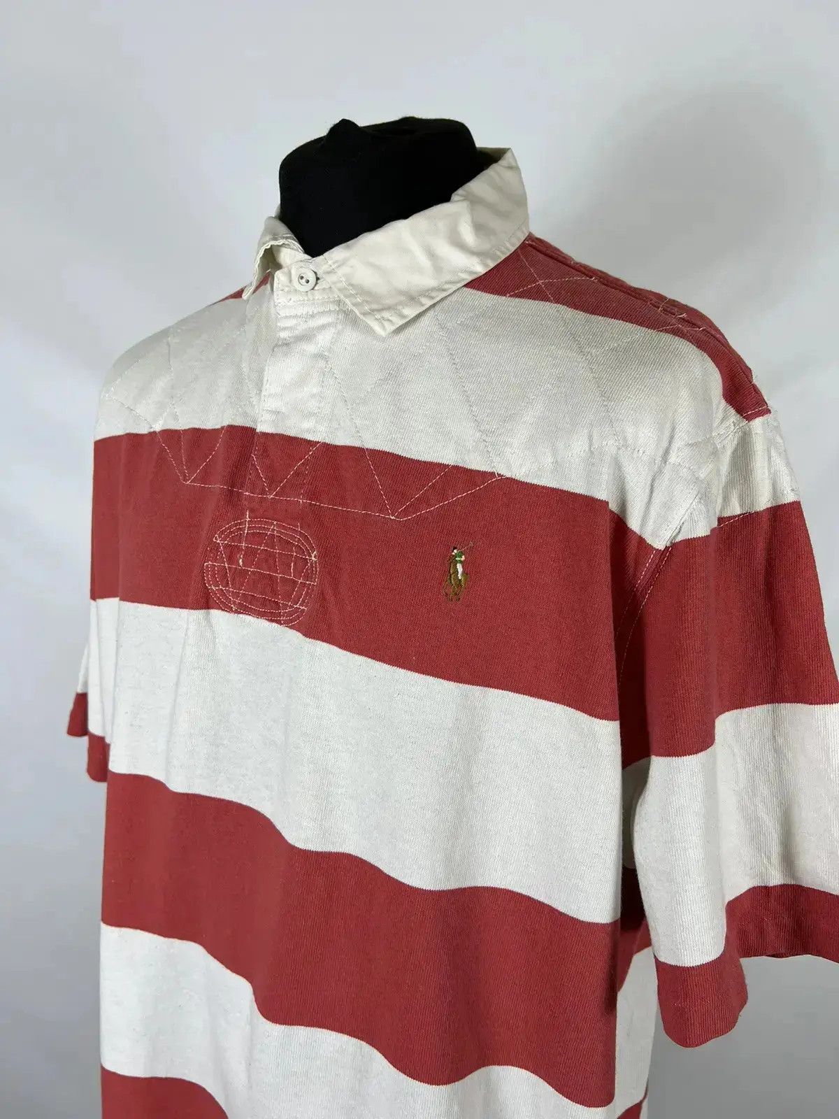 Polo Ralph Lauren × Vintage Vintage Polo Ralph Lauren striped polo T-shirt Size US XXL / EU 58 / 5 - 3 Thumbnail