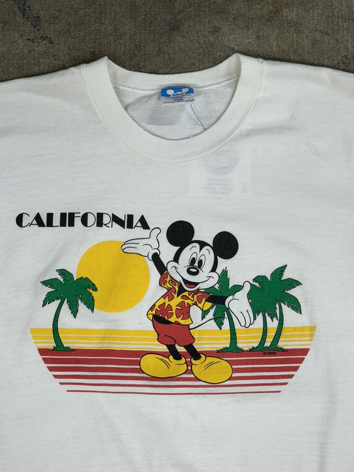 Disney × Mickey Mouse × Vintage Vintage 80s Disney California Cartoon T-Shirt Size US L / EU 52-54 / 3 - 4 Thumbnail