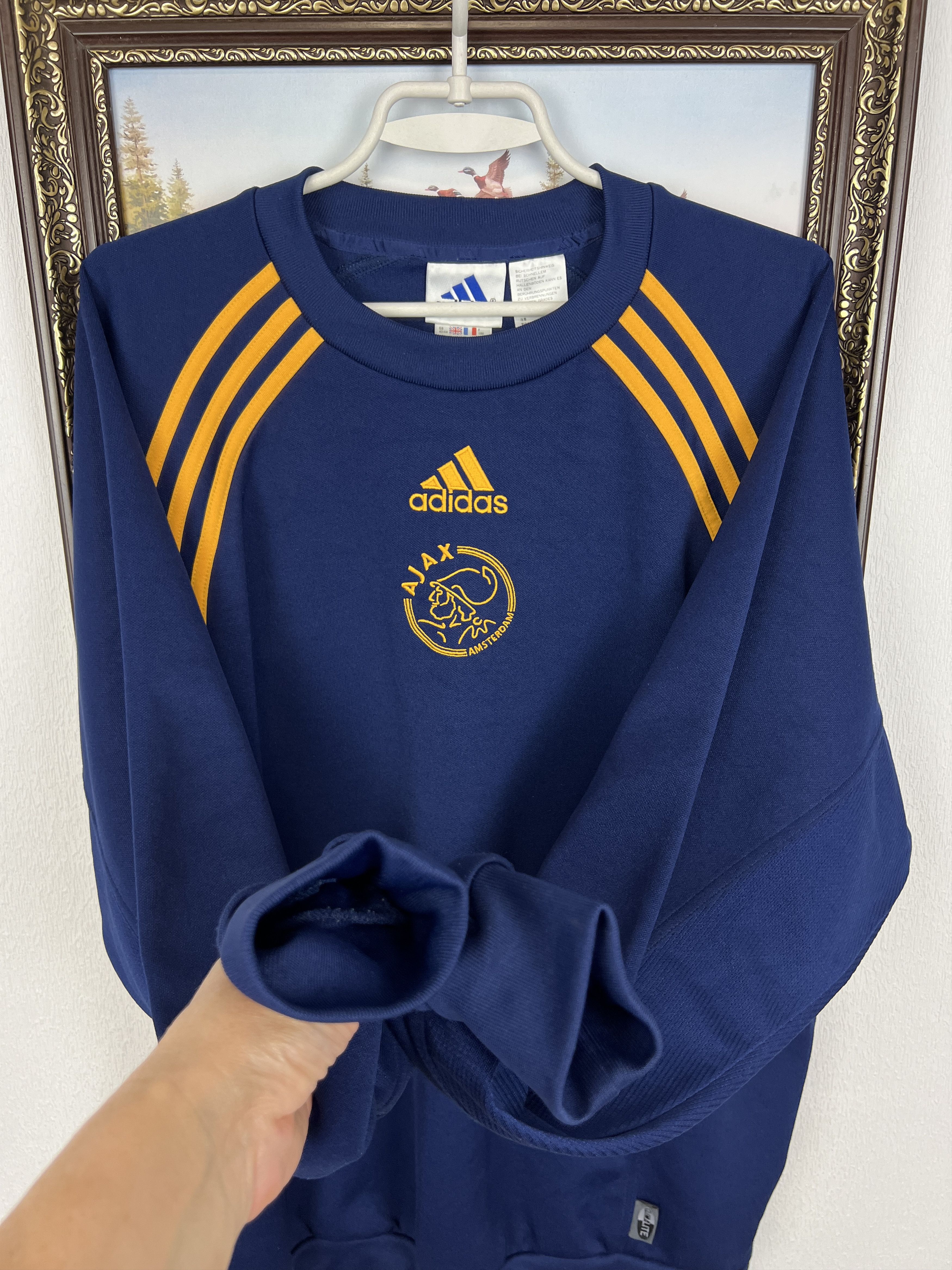 Adidas Vintage 90's Adidas Ajax Amsterdam Football Sweatshirt Size US L / EU 52-54 / 3 - 5 Thumbnail