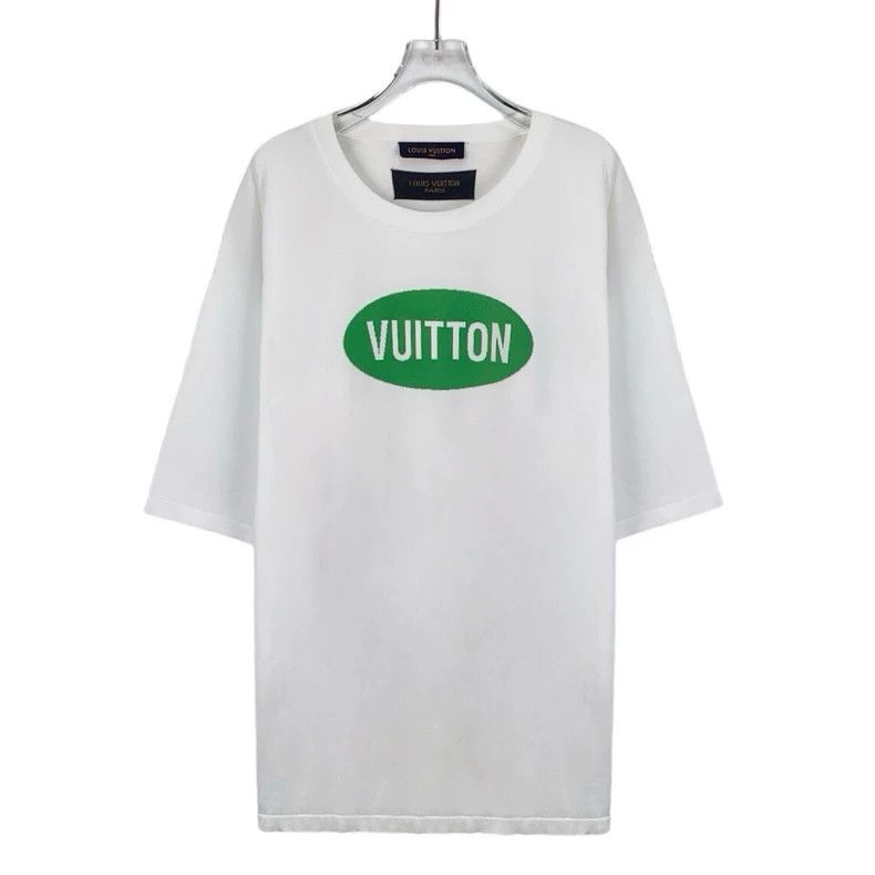 Louis Vuitton Louis Vuitton White logo monogrammed cotton crew neck shor Size US XXL / EU 58 / 5 - 1 Thumbnail