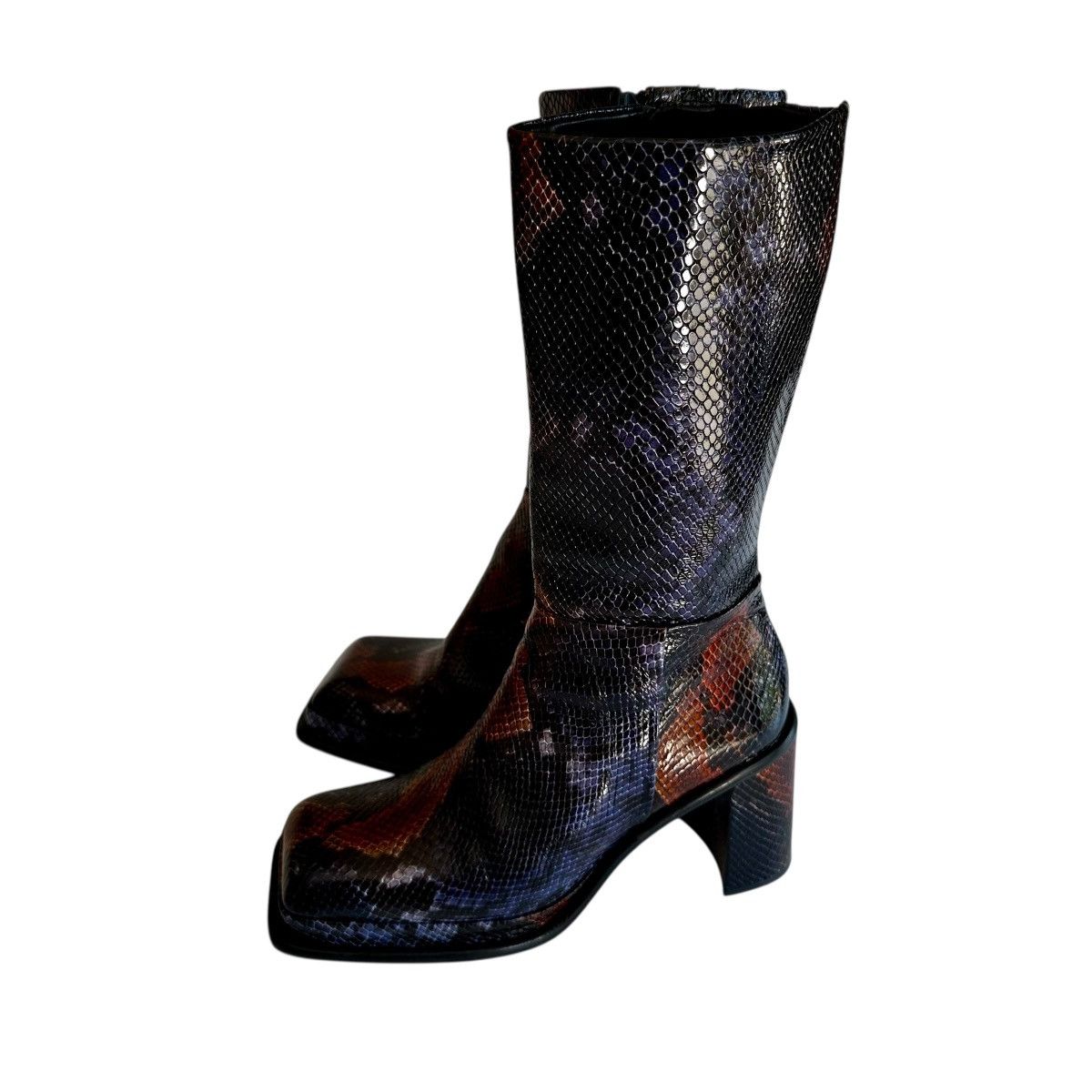 Miista MIISTA Abril Leather Snakeskin Embossed Womens Boots Size 39 Size US 9 / IT 39 - 5 Thumbnail