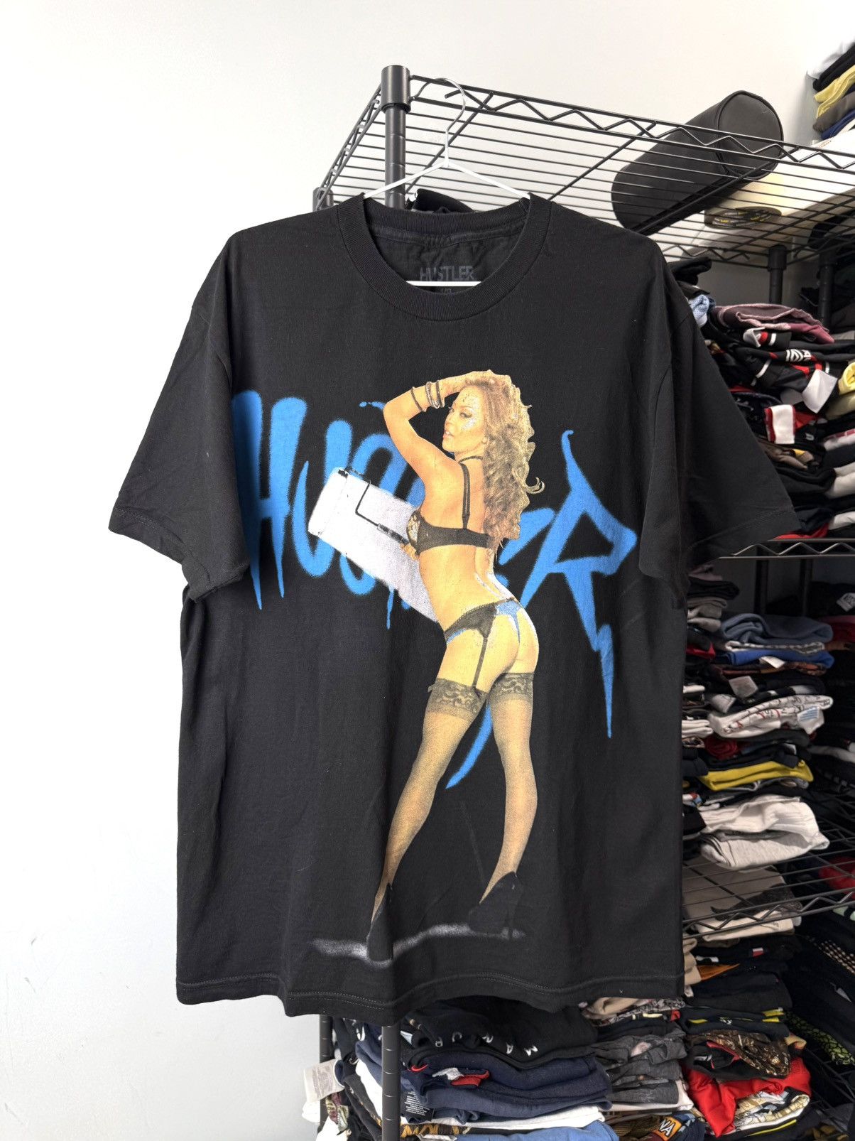 Rap Tees Vintage Hustler Naked Sexy Girl Rap Hip Hop TShirt Porn Star Size US L / EU 52-54 / 3 - 1 Thumbnail