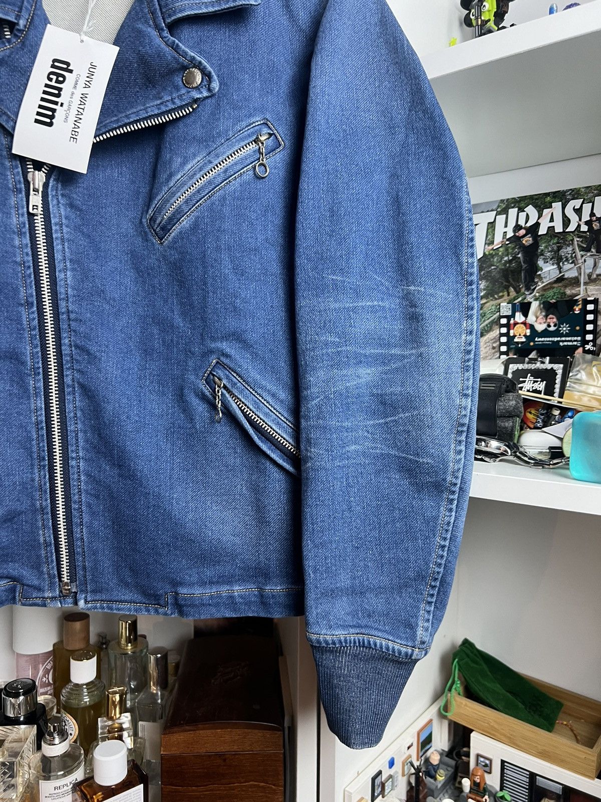 Japanese Brand × Junya Watanabe Junya Watanabe DENIM cropped boxy ramones jacket M archive Size US M / EU 48-50 / 2 - 5 Thumbnail