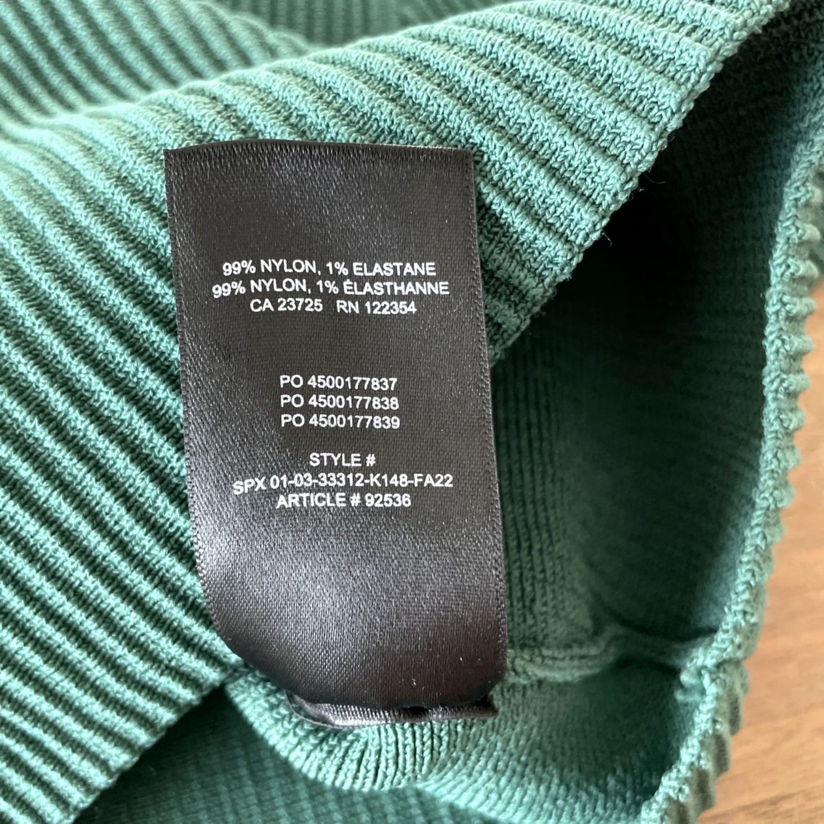 Vintage Babaton Crop Top Green XS Squareneck Ribbed Cap Sleeve Knit Adelaide Sculpt Knit Top Size XS / US 0-2 / IT 36-38 - 4 Thumbnail