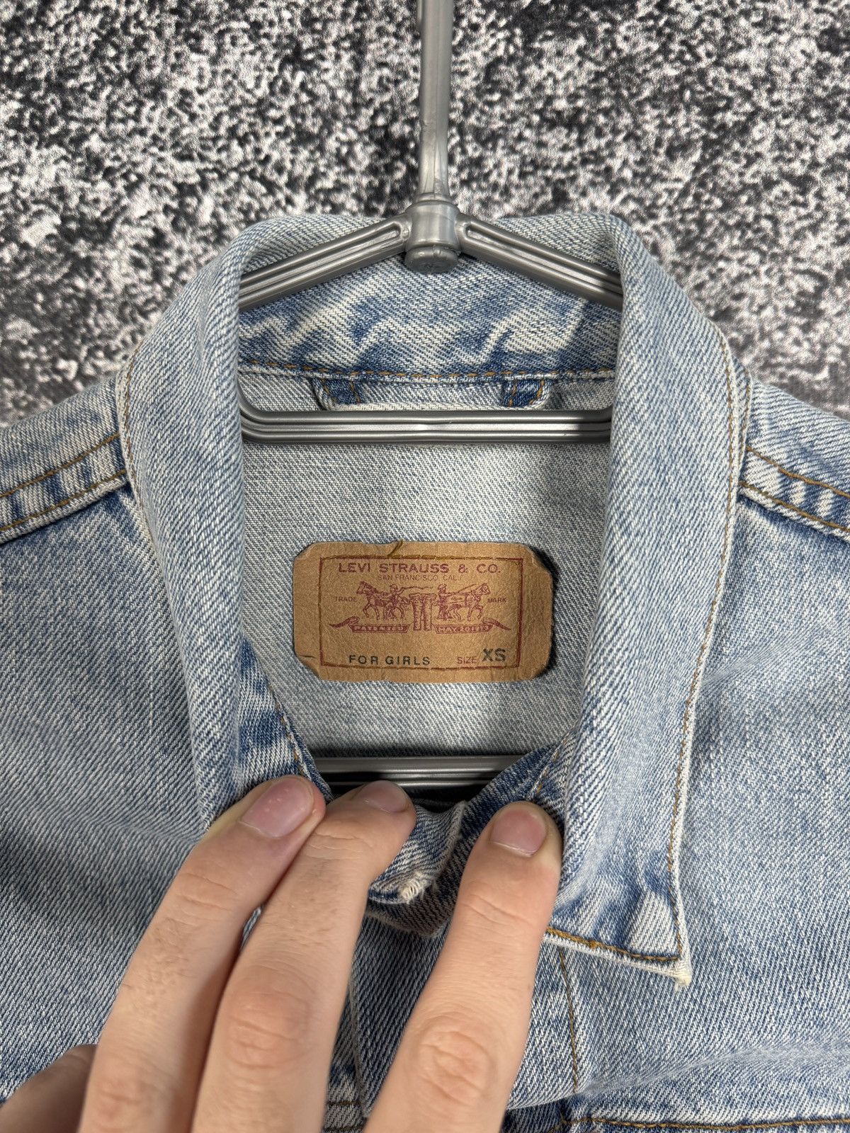 Levi's Vintage Levis Denim Jean Jacket For Girls 90s Retro Size XS Size XXS / US 00 / IT 34 - 7 Thumbnail