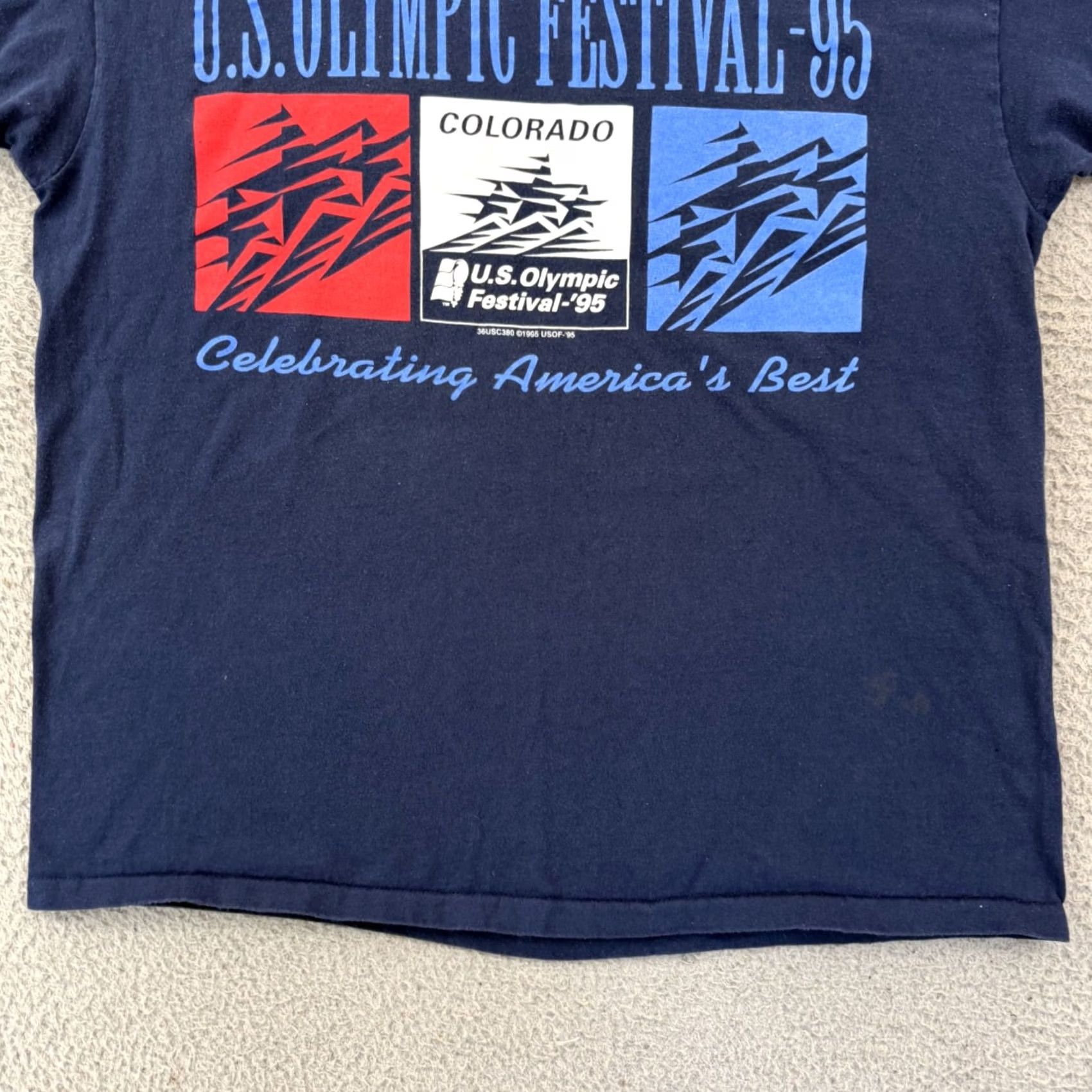 Hanes VINTAGE Hanes Shirt Mens XL Blue 90s USA Logo Graphic Print Short Sleeve Size US XL / EU 56 / 4 - 2 Thumbnail