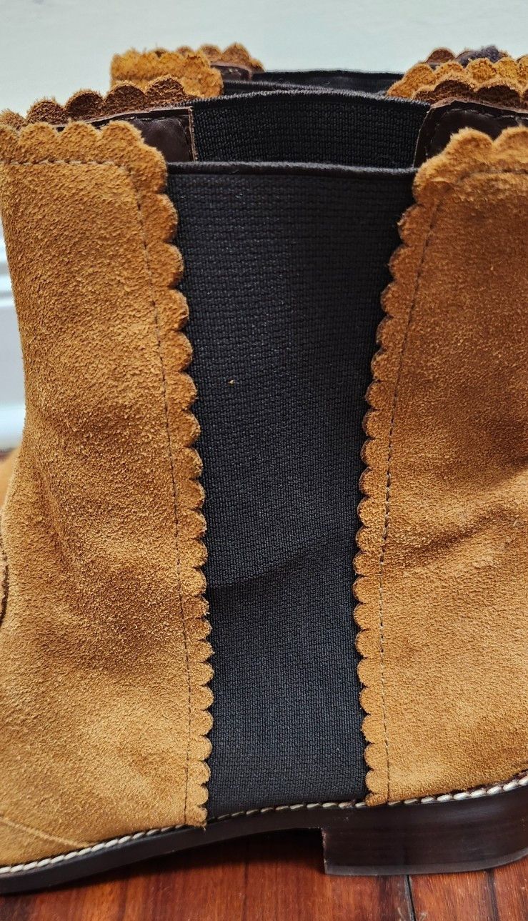 See by Chloe See By Chloe Tan Suede Ankle Size 41 US 10 Scalloped Trim Size US 10 / IT 40 - 7 Thumbnail