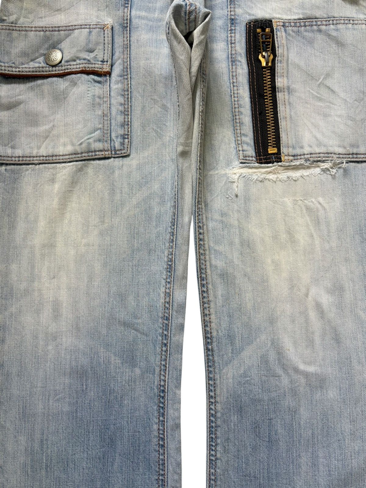 Edwin Vintage Edwin Blue Trip Faded Wash Cargo Distressed Jeans Size US 31 - 3 Thumbnail