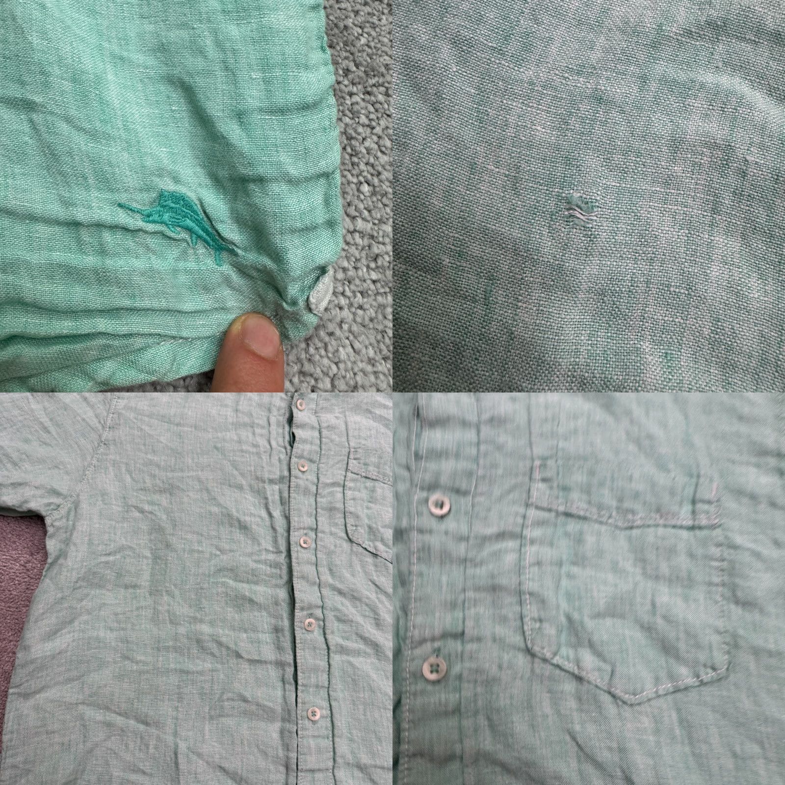 Tommy Bahama Tommy Bahama Shirt Mens M Green Linen Button-Down Short Sleeve Beach Resort Mens Size US M / EU 48-50 / 2 - 8 Thumbnail