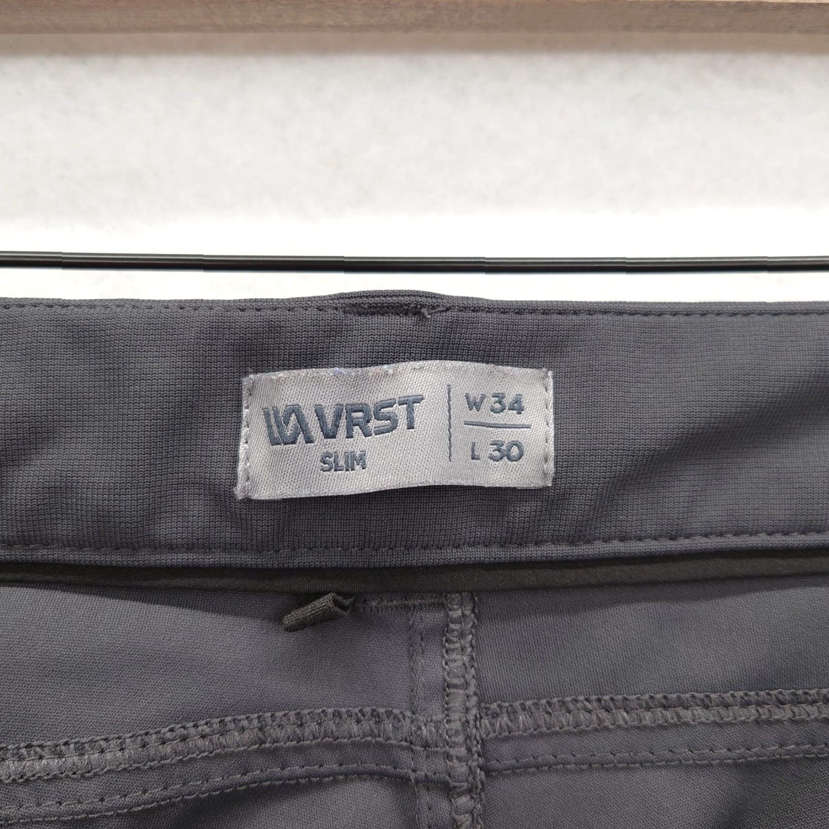 Vintage VRST Pants Mens 34x28 Gray Slim 5 Pocket Stretch Performance Golf Athletic Flex Shirt Size US 34 / EU 50 - 3 Thumbnail
