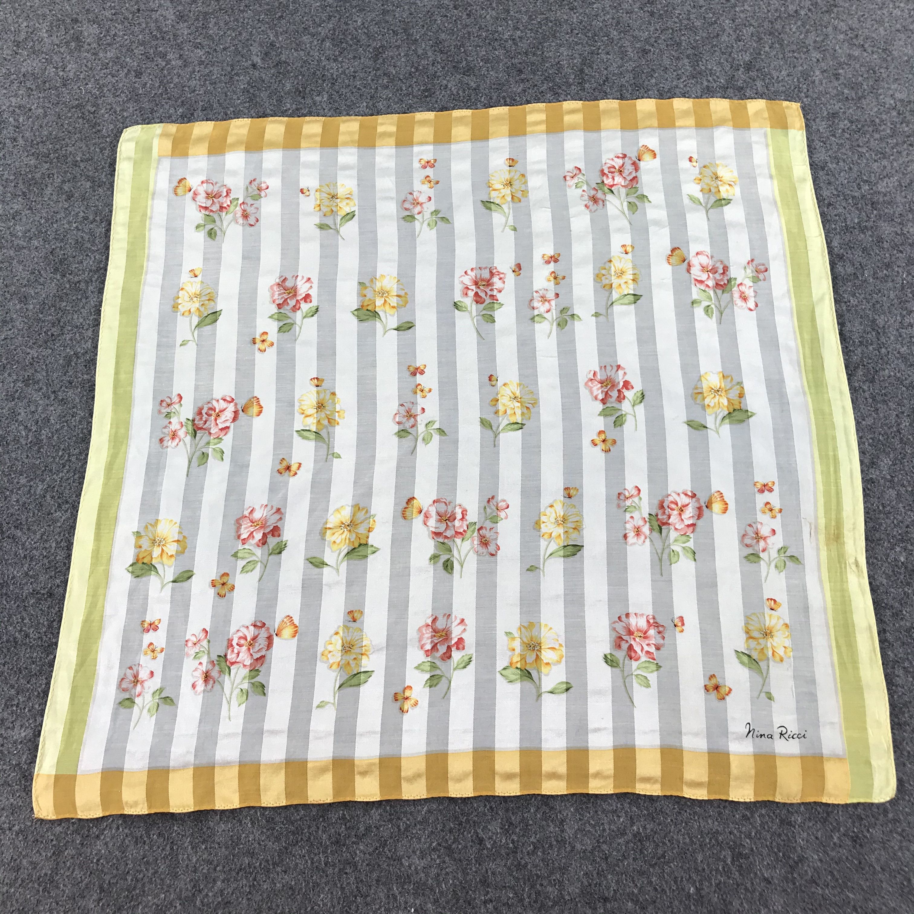 Nina Ricci Nina Ricci Floral Handkerchief Neckerchief Bandana H138 Size ONE SIZE - 1 Thumbnail