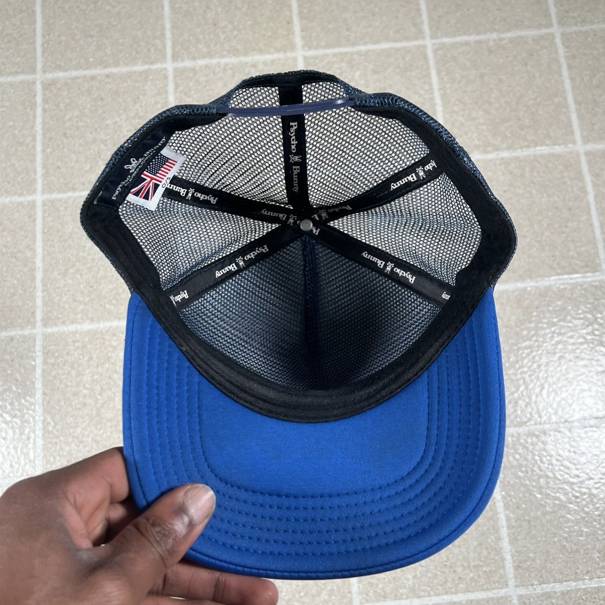 Other Psycho Bunny Hat Cap Trucker Blue Mesh Snapback Adjustable Size ONE SIZE - 4 Thumbnail