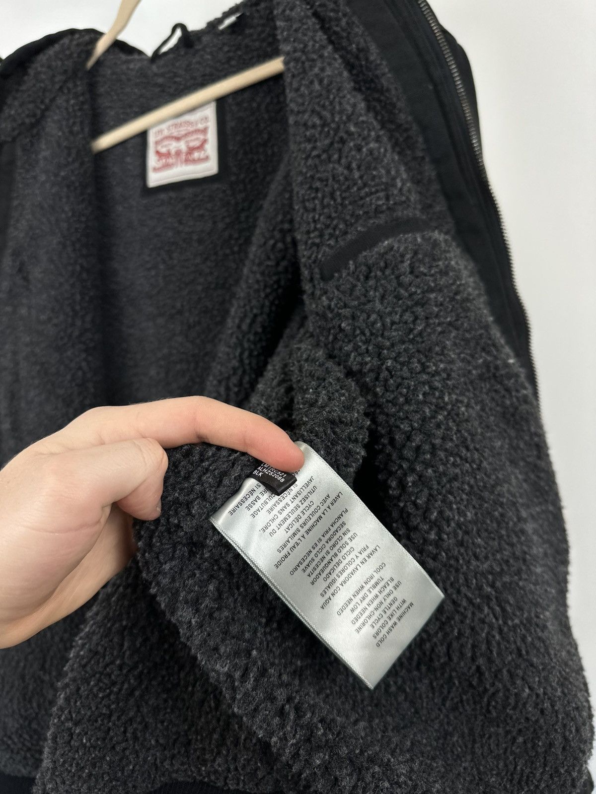 Levi's Vintage Levi's American Baggy USA Hooded Sherpa Jacket Size US XXL / EU 58 / 5 - 16 Thumbnail