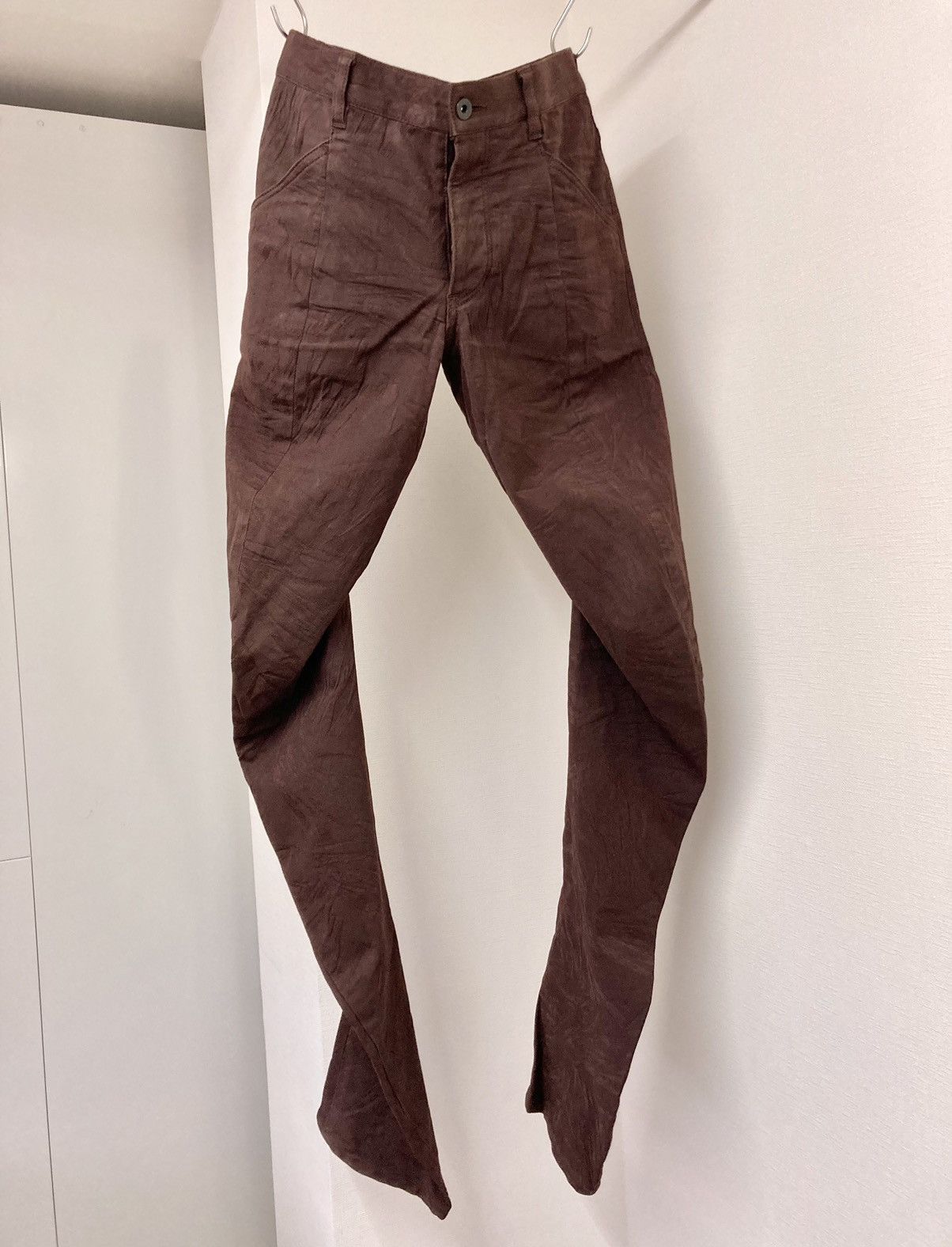 Kazuyuki Kumagai Attachment KAZUYUKI KUMAGAI ATTACHMENT Jtype Curved woven stretch pants Size US 30 / EU 46 - 12 Thumbnail