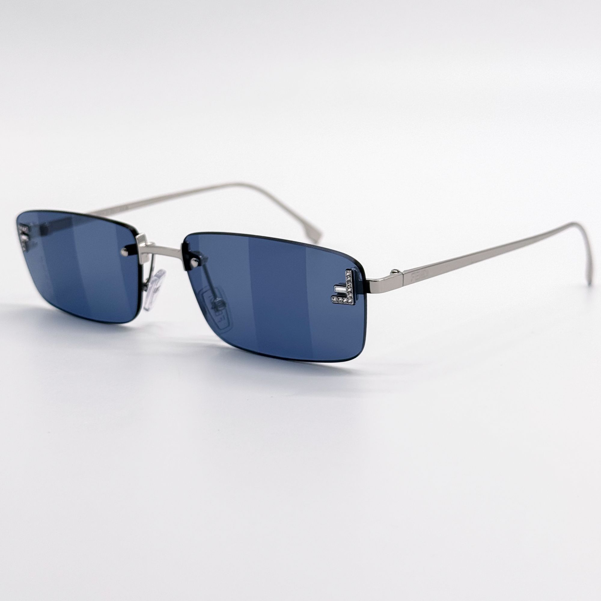 Fendi NEW FE4172US 16X BLUE SILVER UNISEX SUNGLASSES FENDI FE4172U Size ONE SIZE - 4 Thumbnail