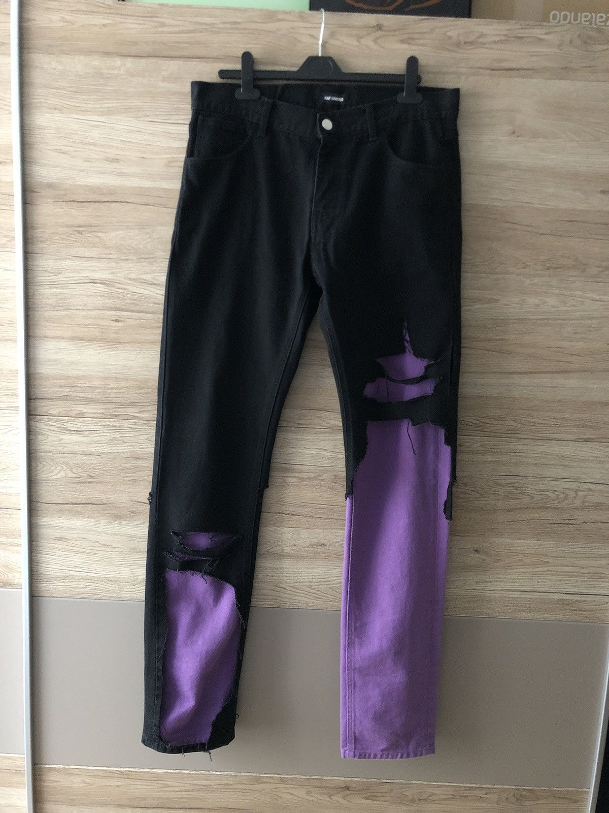 Raf Simons Raf Simons purple Double layered destroyed denim SS20 Size US 31 - 1 Thumbnail