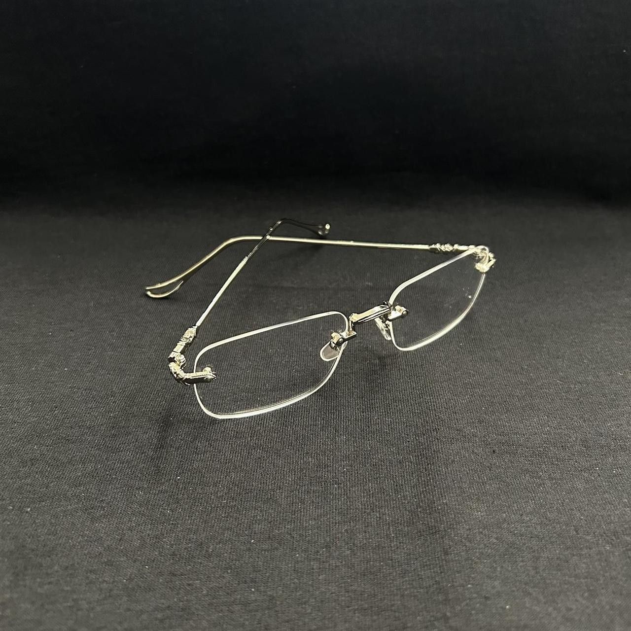 Japanese Brand × Vintage Y2K 2000s Style Silver Cross Hip Hop Blue Tint Sunglasses Size ONE SIZE - 4 Thumbnail