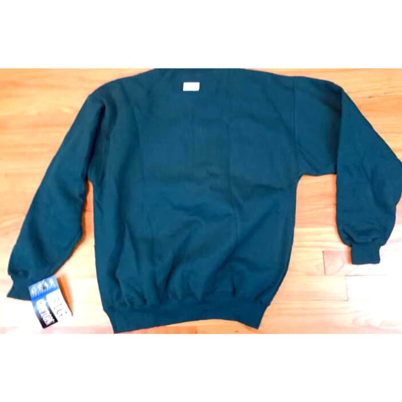 Vintage VINTAGE Gear big cotton Sweatshirt Mens Pullover 90s Green Cotton NWT 24in Chest 26in Long SM Size US S / EU 44-46 / 1 - 6 Thumbnail
