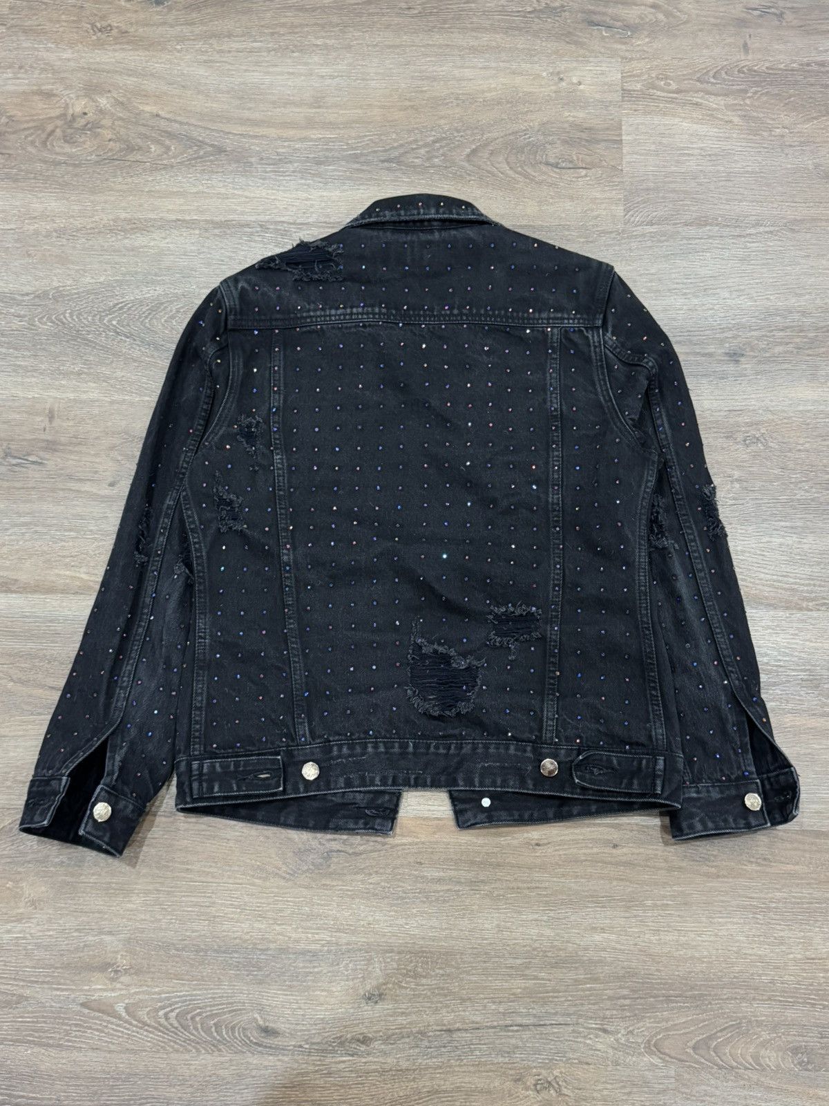 Other GMF Rhinestone Denim Jacket Distressed Crystal Trucker Size US M / EU 48-50 / 2 - 9 Thumbnail