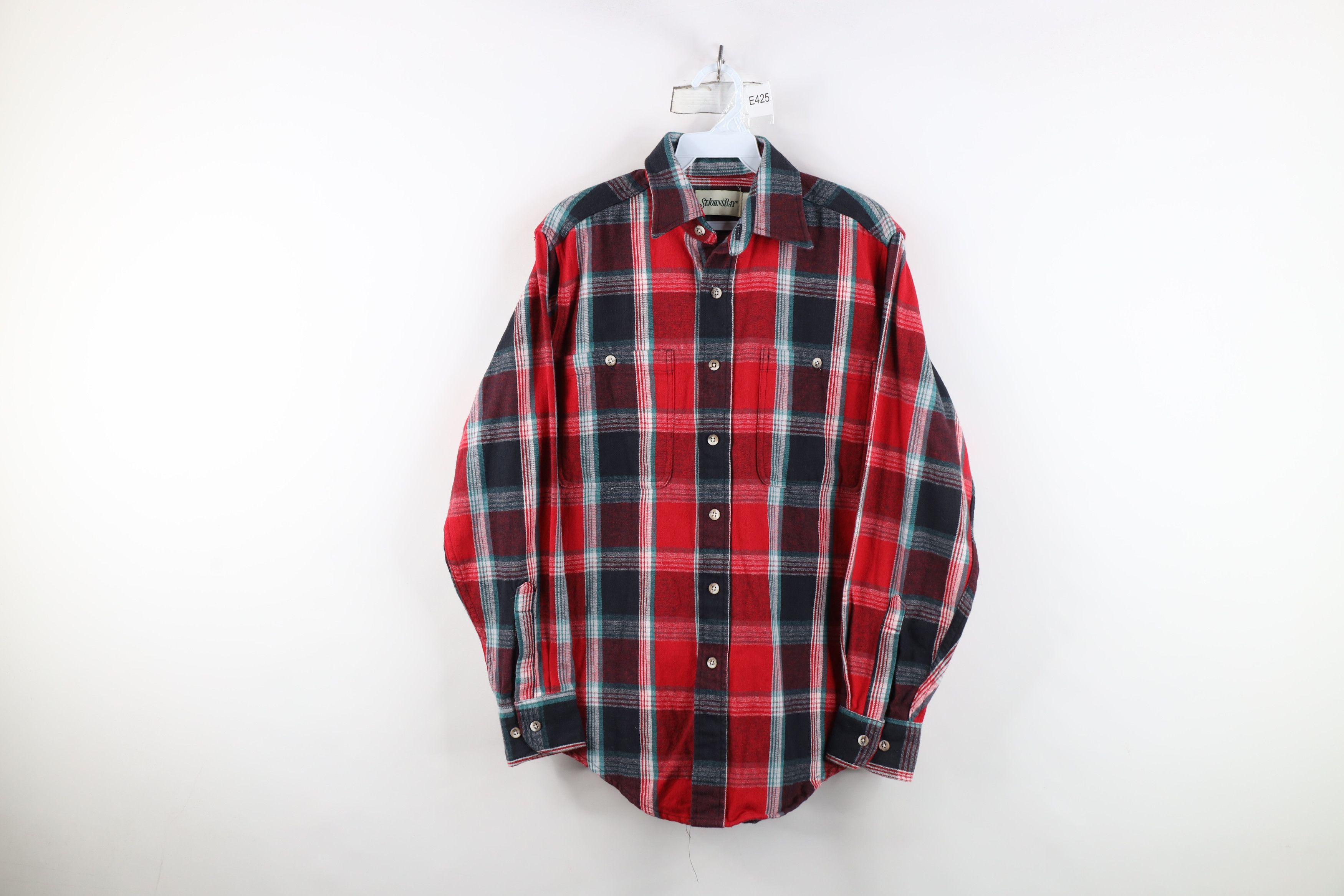 Vintage Vintage 90s Streetwear Heavyweight Button Shirt Plaid Size US S / EU 44-46 / 1 - 1 Thumbnail