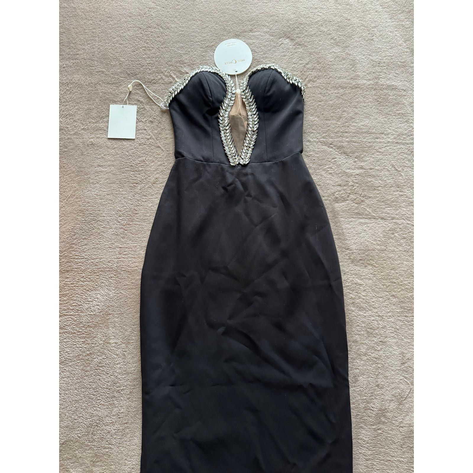 Full Circle Miss Circle Black Crystal Strapless Full Lengt Gala Dress Size XXS / US 00 / IT 34 - 13 Thumbnail