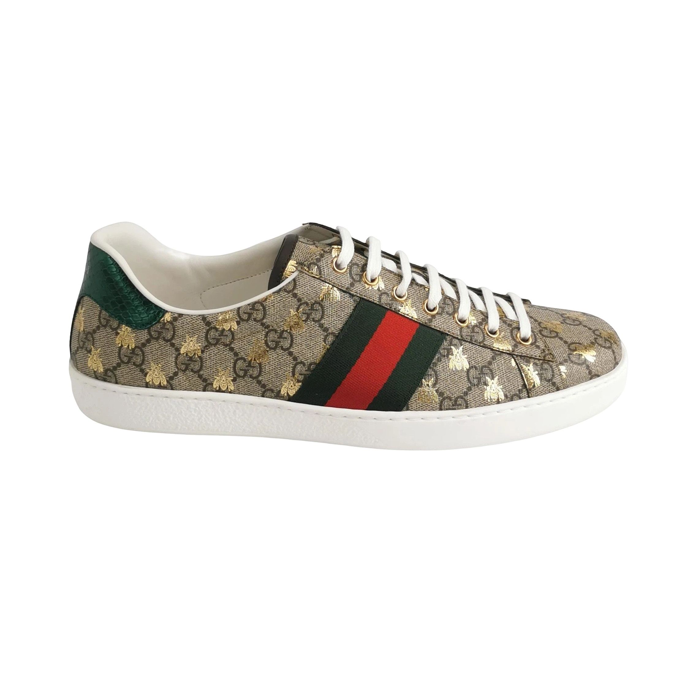 Gucci Gucci Bee GG Supreme Ace Sneakers 12.5 Size US 13 / EU 46 - 1 Thumbnail