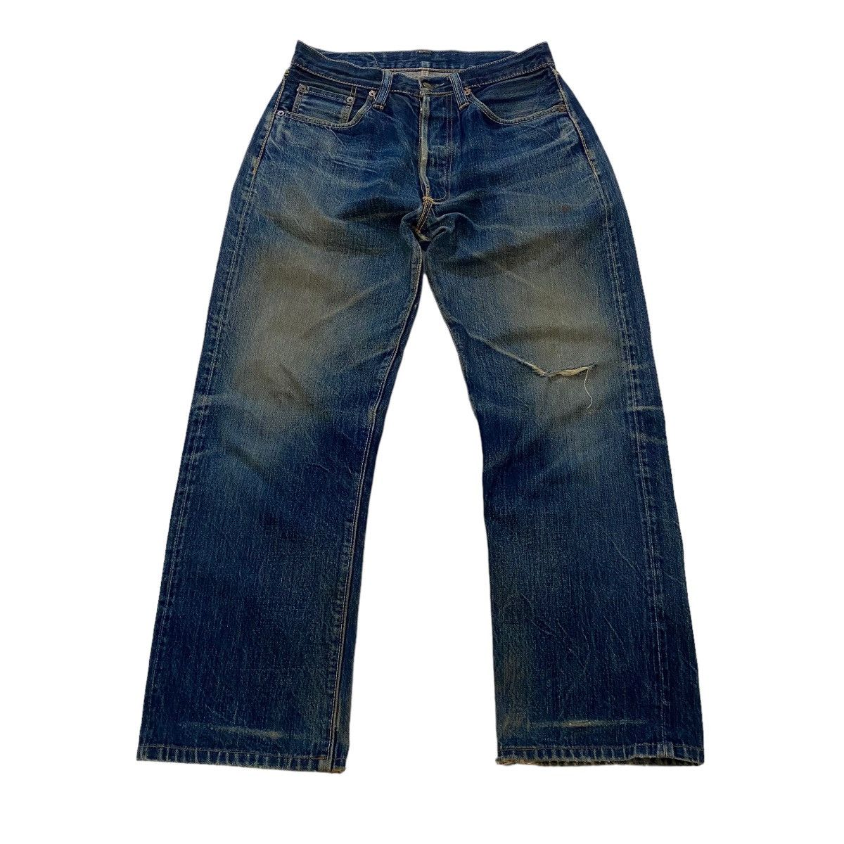 image of Lot-065 Sugar Cane & Co Star Jeans Selvedge in Blue Denim, Men's (Size 28)