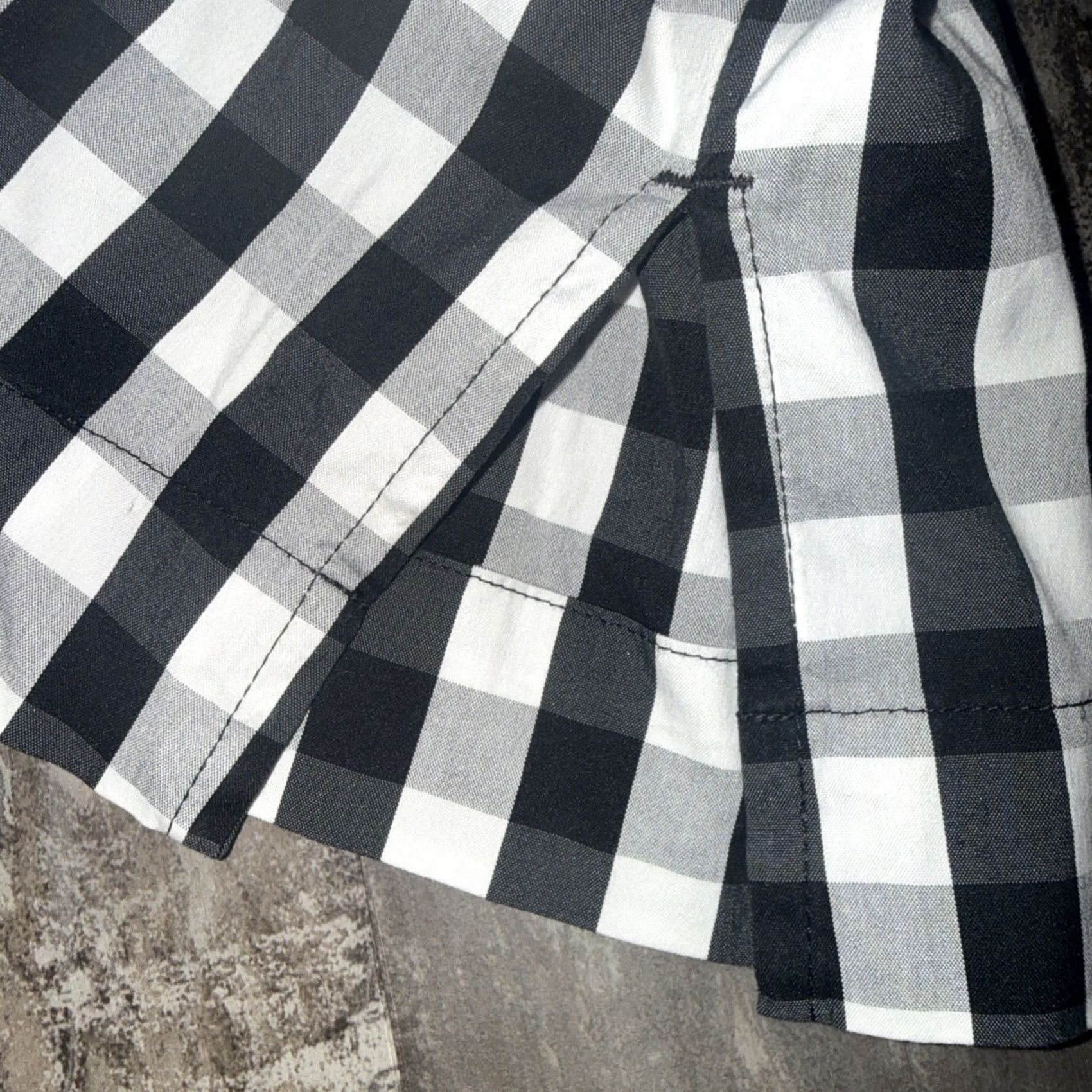 Vintage Chico's Black White Gingham Check Blouse 3/4 Sleeve Balloon Size 8/10 Womens Shirt Casual Workwear Lightweight Stretch Size M / US 6-8 / IT 42-44 - 6 Thumbnail
