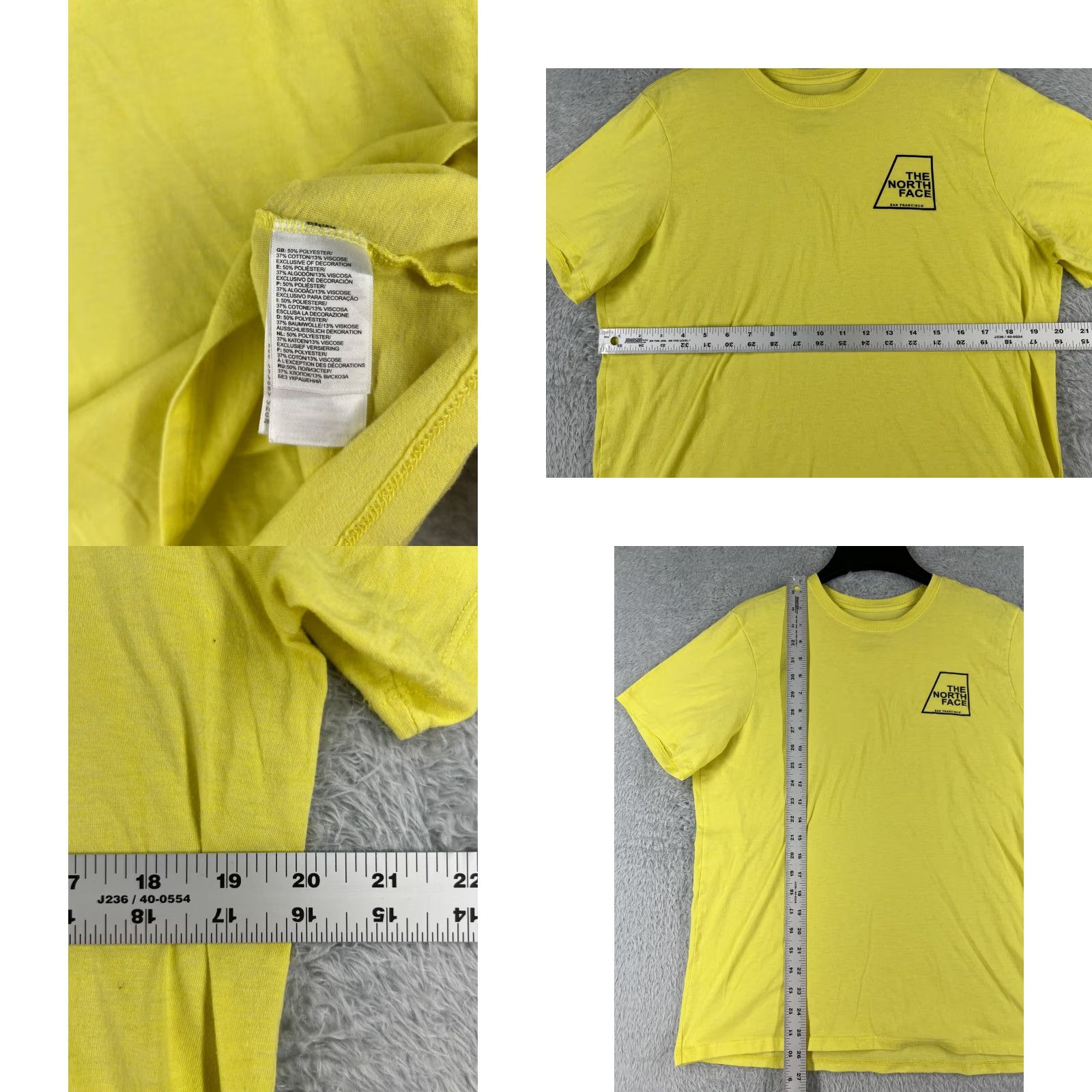 The North Face The North Face Shirt Womens Large Yellow San Francisco Short Sleeve Polyester Size L / US 10 / IT 46 - 8 Thumbnail