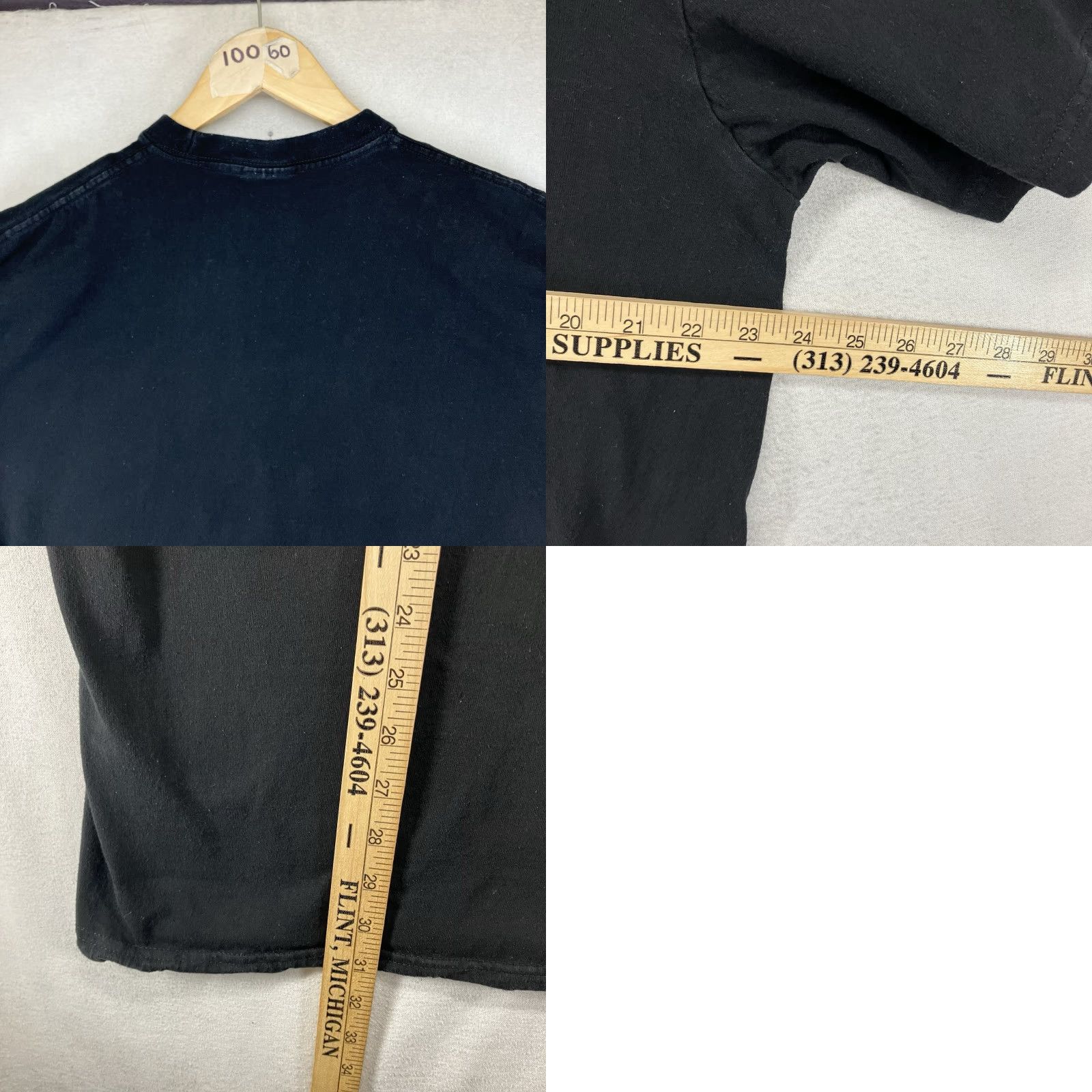 Vintage VINTAGE Hard 10 T-Shirt Mens 2XL Black Cotton Graphic Print Skull Wings UFC Fight Biker Warrior Front Mock Neck Short Sleeve Regular Fit Size US XXL / EU 58 / 5 - 9 Thumbnail