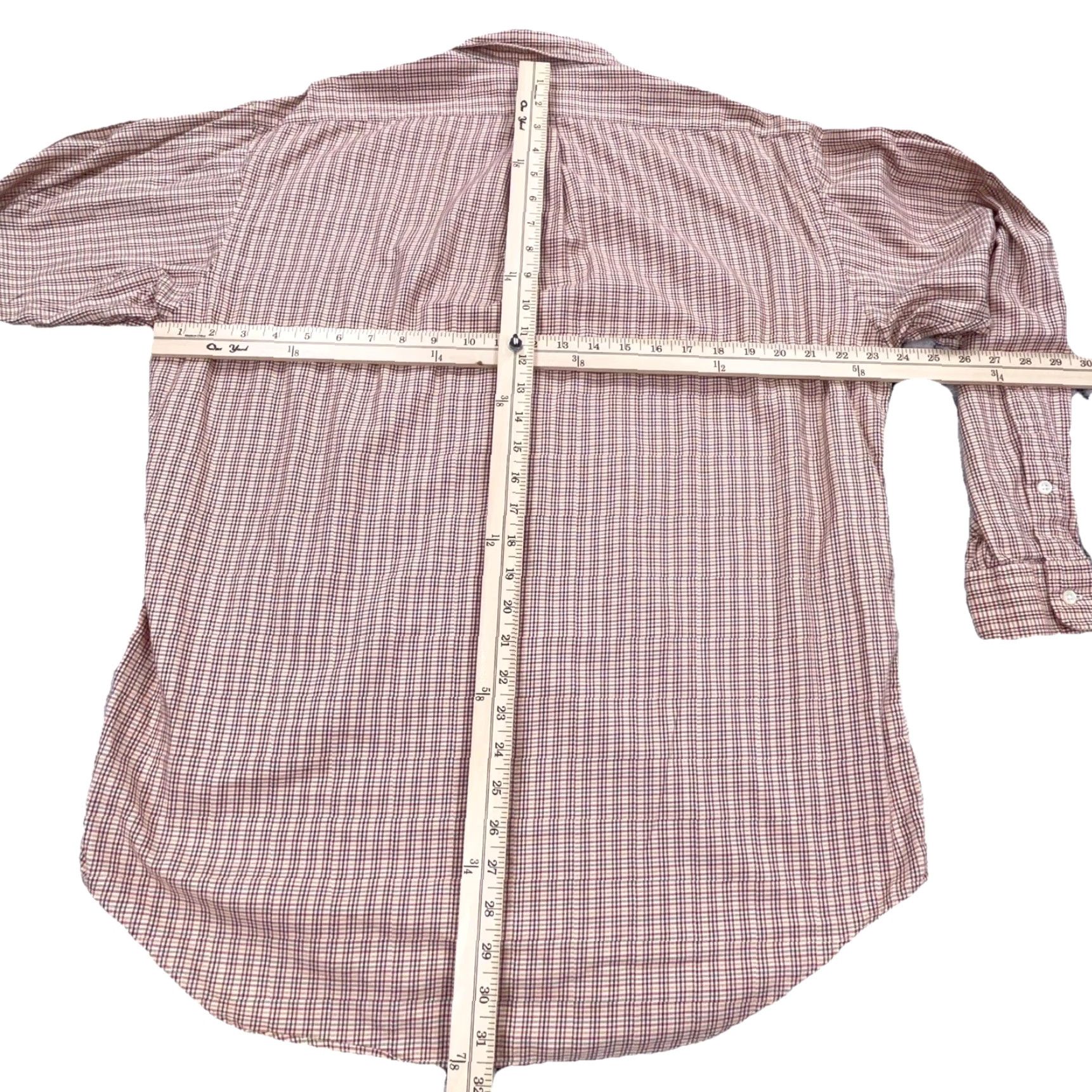 Ralph Lauren Ralph Lauren Shirt Men Large Medium Tan Plaid Button Up Blake Dress Tattersall K Size 40R - 6 Thumbnail