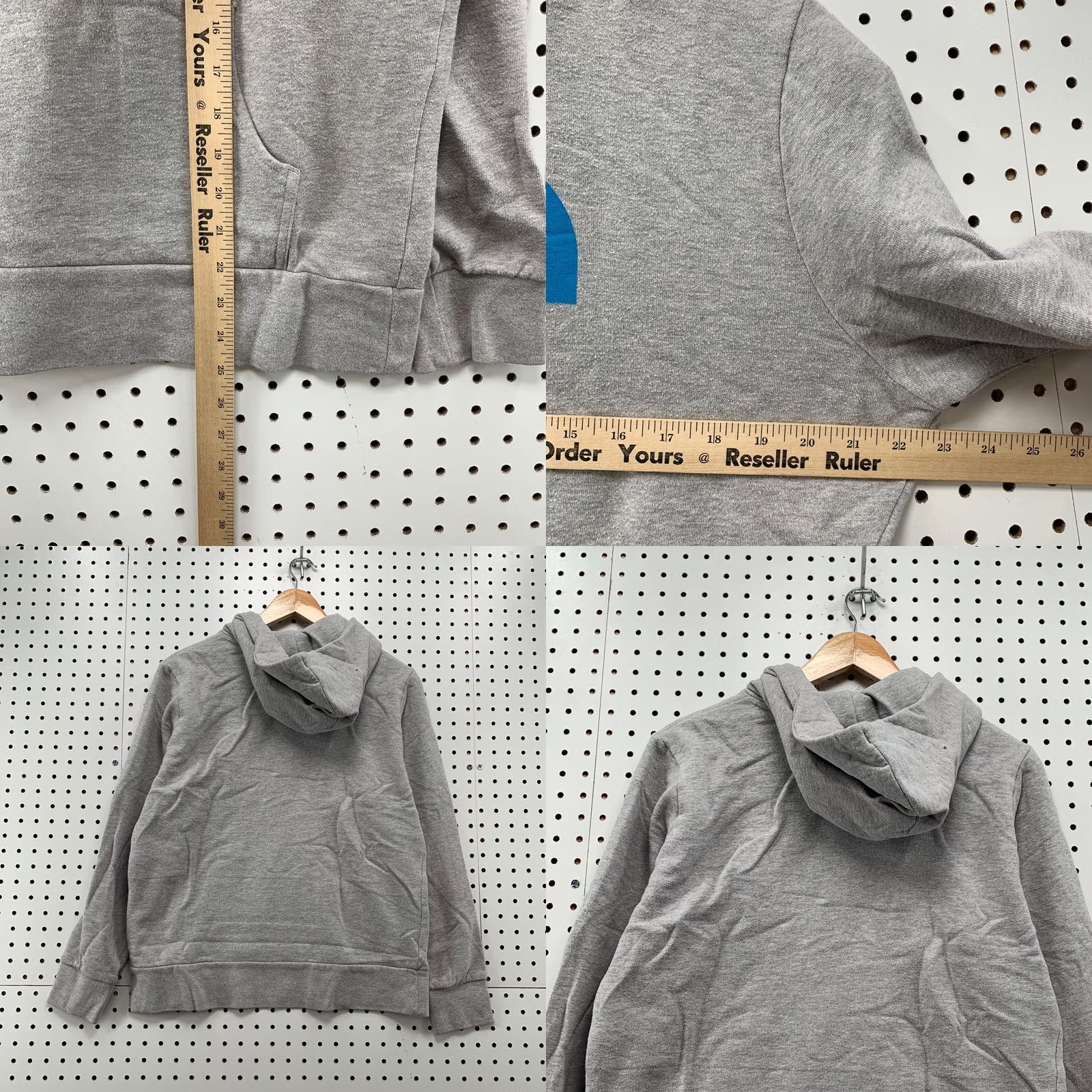 The North Face North Face Sweatshirt Blue Logo Womens Large Hooded Pullover Gray Blue Logo Sweatshirt Womens Large Hooded Pullover Size L / US 10 / IT 46 - 8 Thumbnail