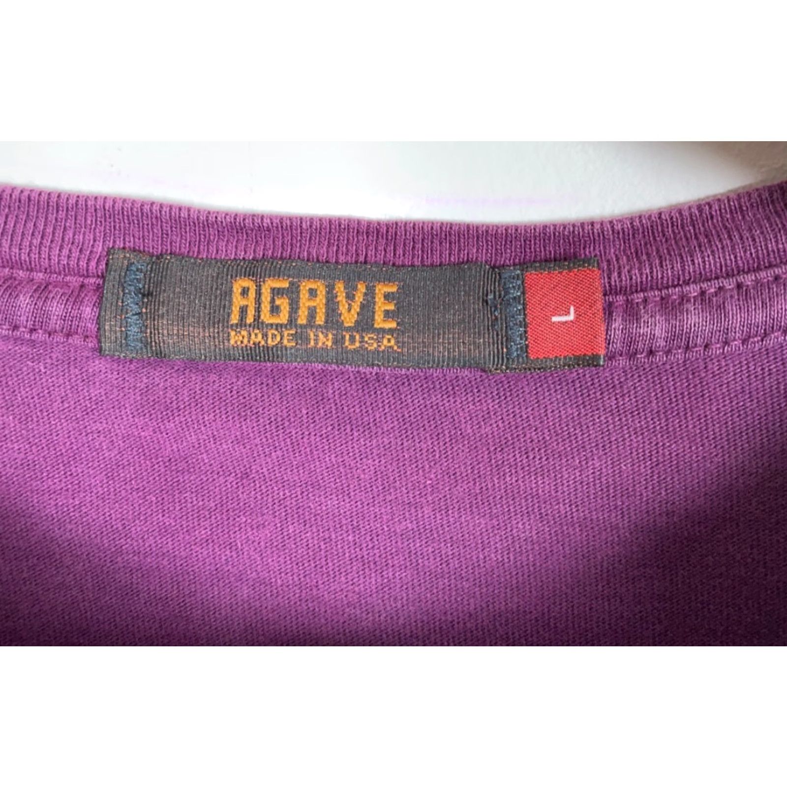 Vintage Agave Lux Long Sleeve T-Shirt Men's Large Purple Reverse Seam USA Made Crewneck Shirt Adult Large Purple Reverse Seam USA Made Agave Lux Retail-Ready Size US L / EU 52-54 / 3 - 3 Thumbnail