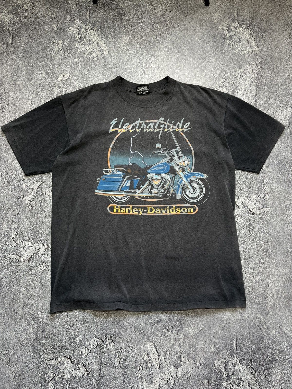 Harley Davidson × Vintage Harley Davidson Electra Glide Vintage T-Shirt Tee 1991 Size US XL / EU 56 / 4 - 1 Thumbnail