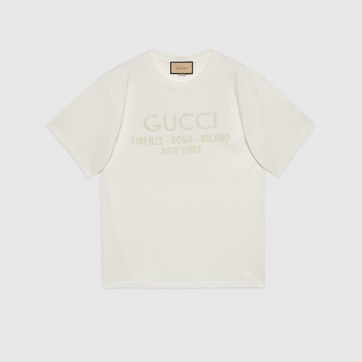 GUCCI メンズ 半袖Tシャツ 616036 XJFZA 9091 Gucci GUCCI T SHIRT BLACK GG MONOGRAM LOGO WHITE 616036