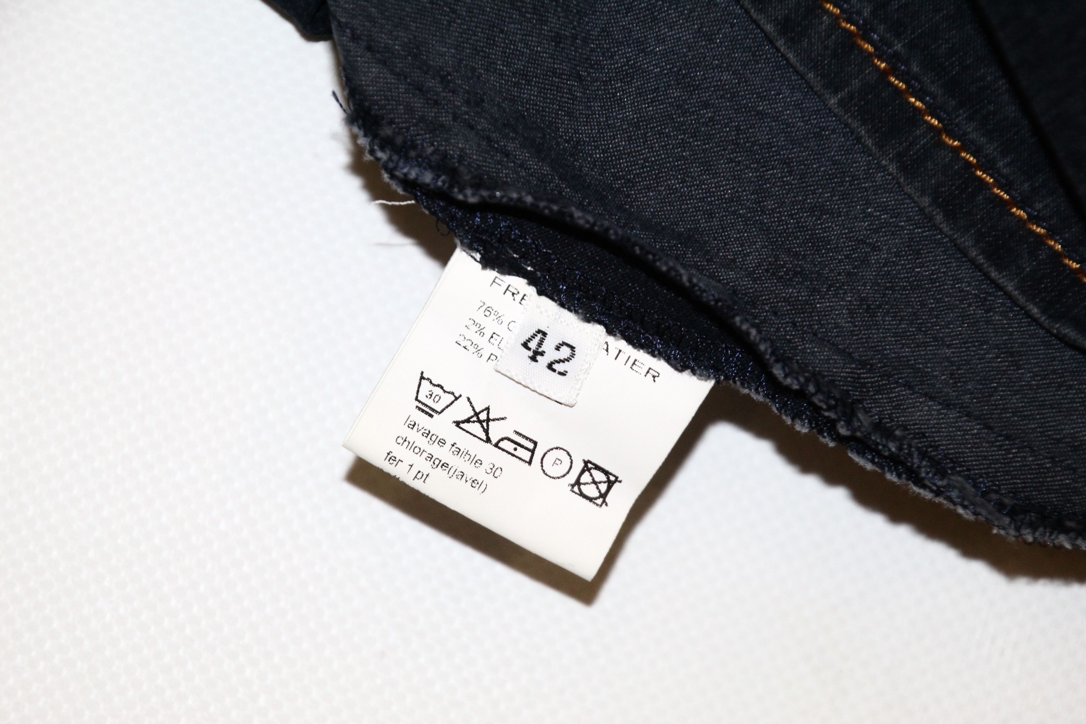 Marithe + Francois Girbaud RARE VTG🔥Fred Sabatier Asymmetrical Faded Denim Cargo Skirt Size 32" / US 10 / IT 46 - 11 Thumbnail