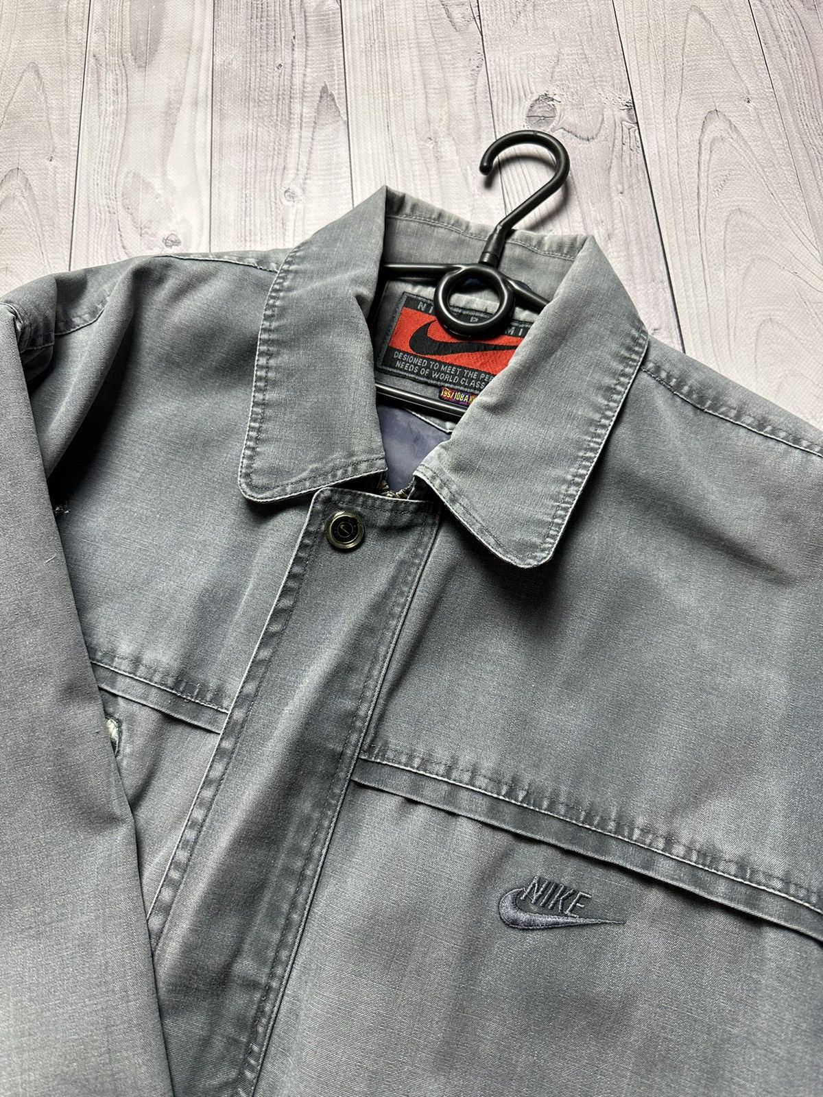 Nike × Vintage Vintage Nike Denim jacket pocket rare size XXL faded Size US XXL / EU 58 / 5 - 6 Thumbnail
